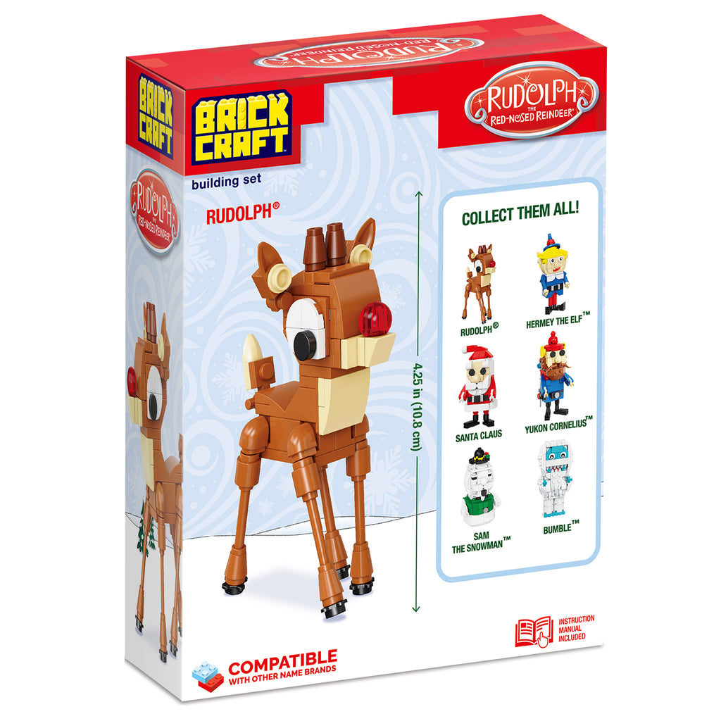 Brick Rudolph Brickcraft x Rudolph Brick Building Set – 125 Piece Kit
