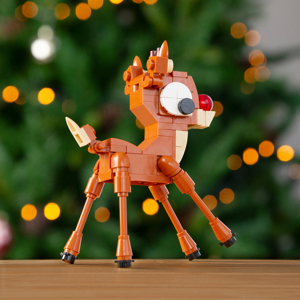 Build Rudolf Brickcraft x Rudolph Brick Building Set – 125 Piece Kit