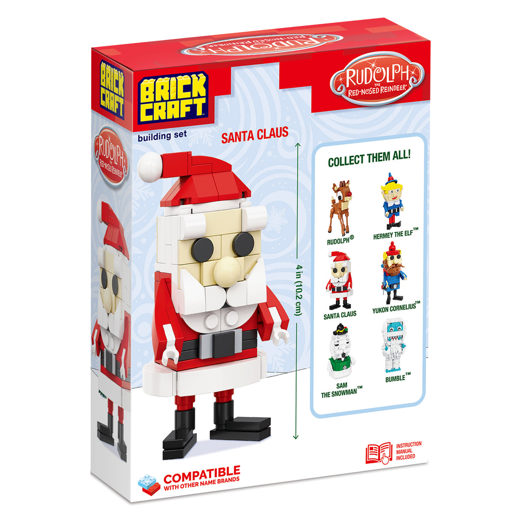 Santa Brick Brickcraft x Rudolph Santa Claus Brick Building Set – 120 Piece Kit