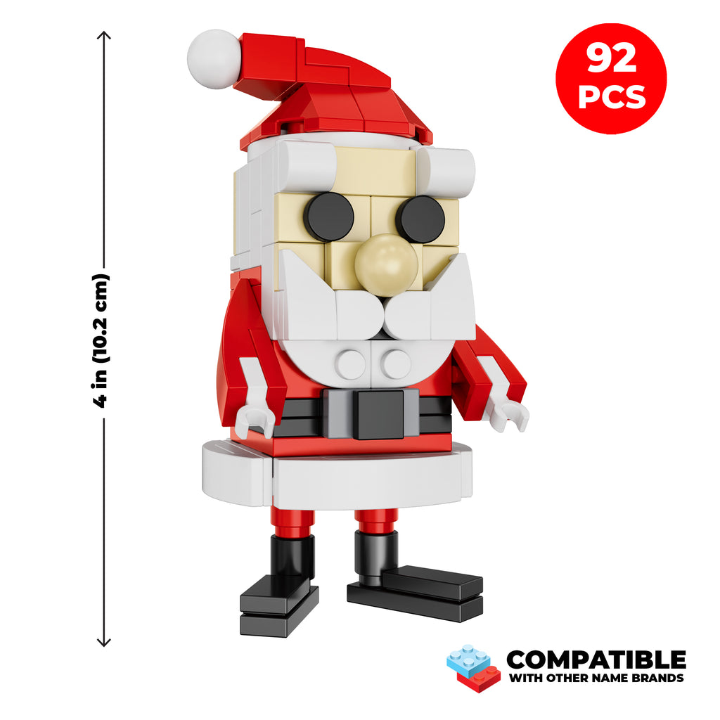 Santa Brick Brickcraft x Rudolph Santa Claus Brick Building Set – 120 Piece Kit