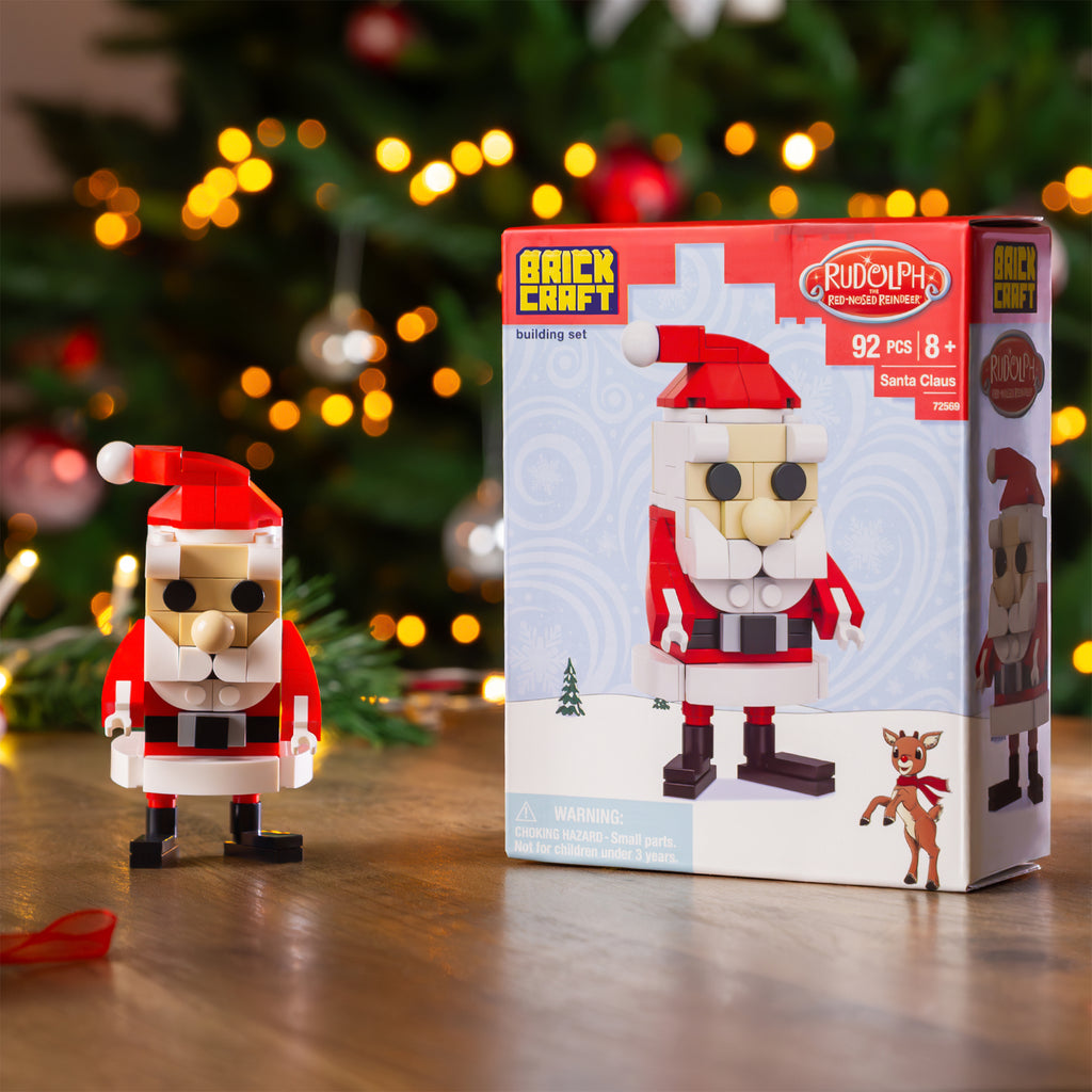 Santa Brick Brickcraft x Rudolph Santa Claus Brick Building Set – 120 Piece Kit