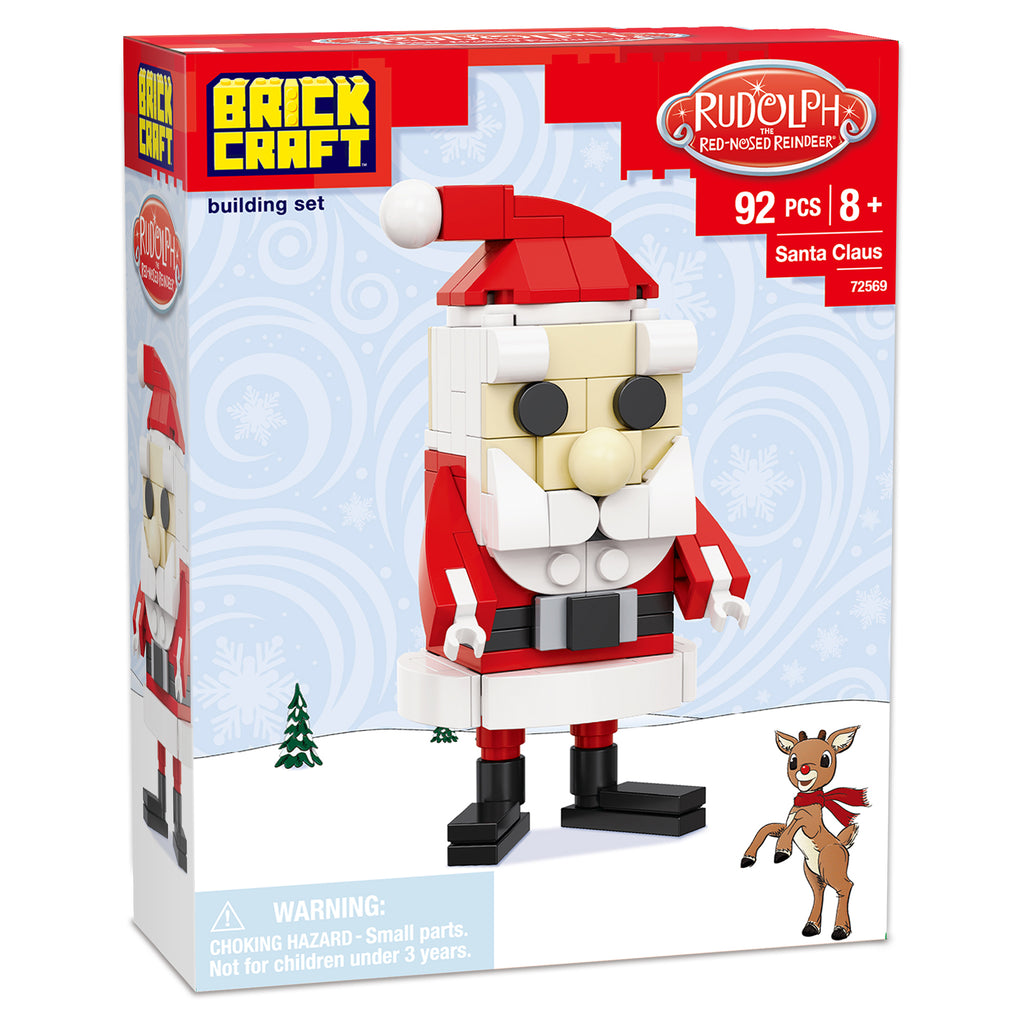 Santa Brick Brickcraft x Rudolph Santa Claus Brick Building Set – 120 Piece Kit