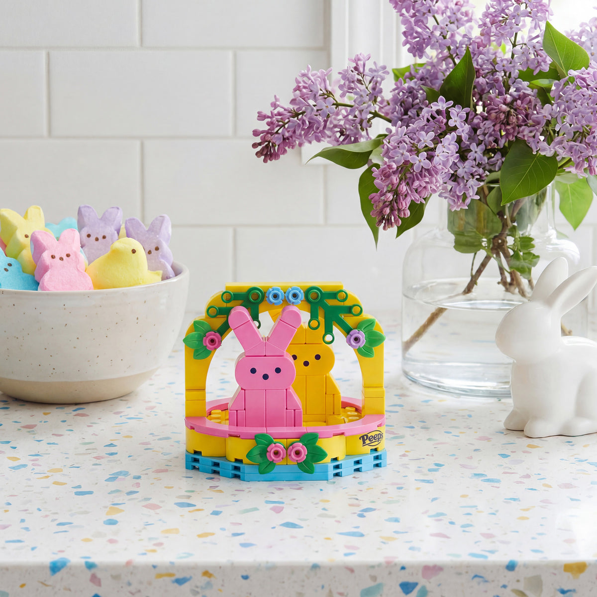 Peeps Easter Basket (Pink & Yellow)