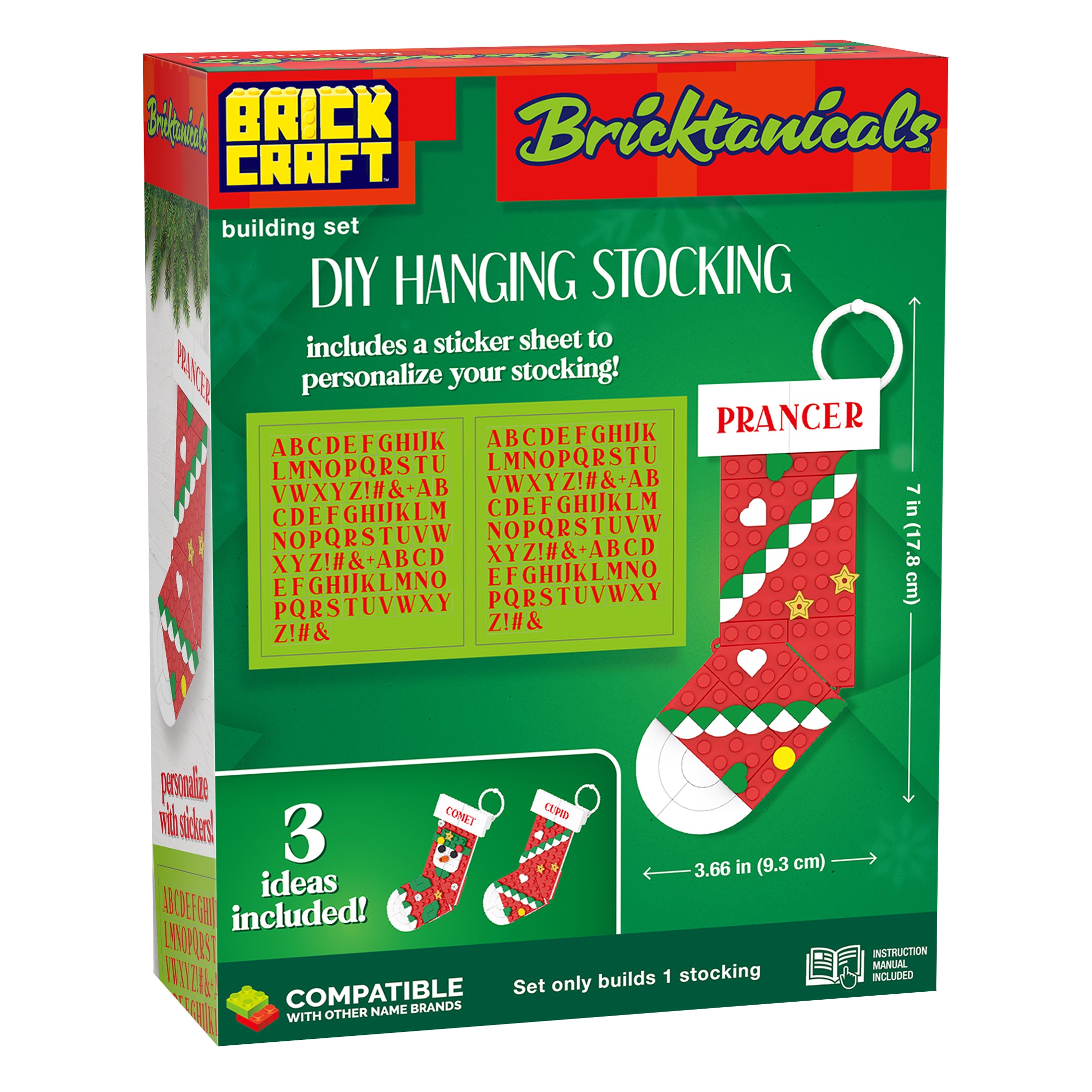 Brick Craft Bricktanicals DIY Hanging Stocking building set packaging