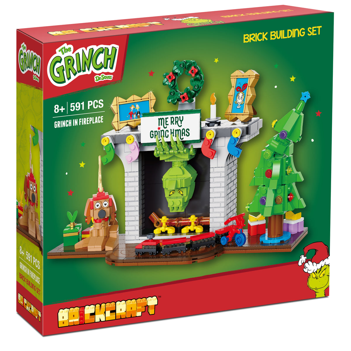Grinch in Fireplace