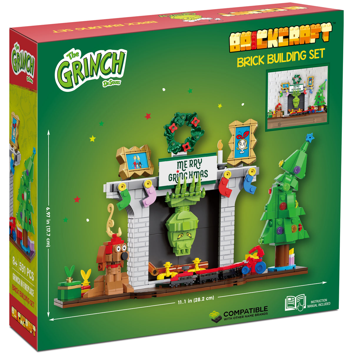 Grinch in Fireplace