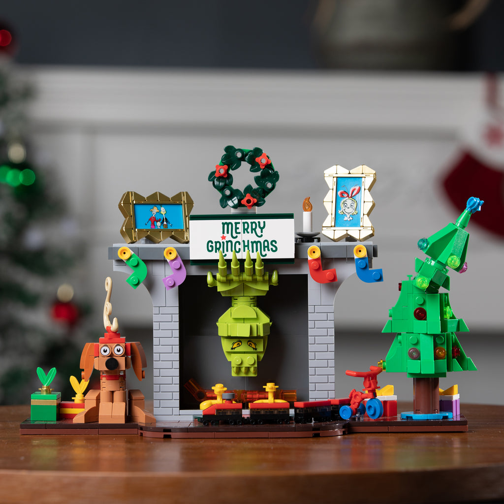 Grinch in Fireplace