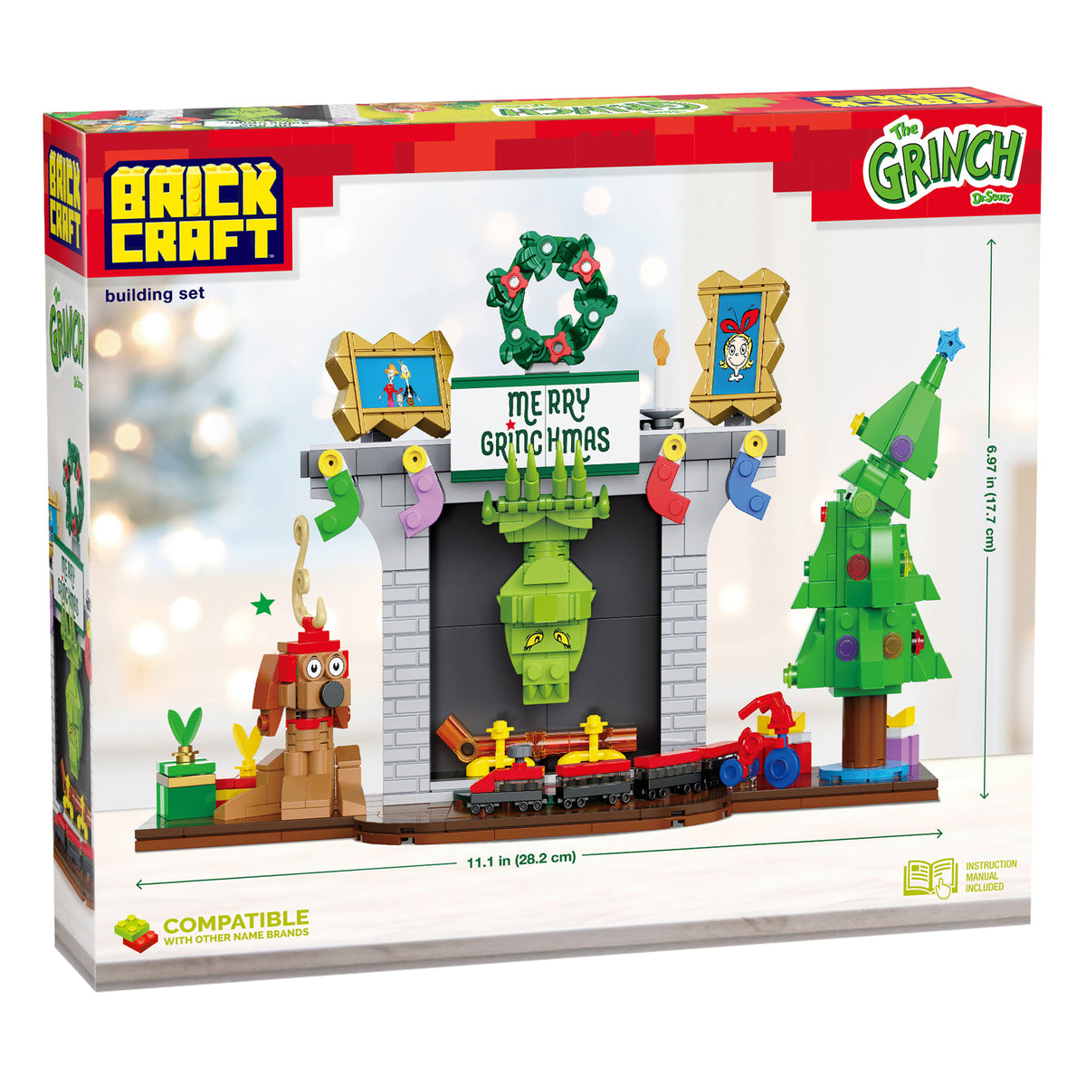 Grinch in Fireplace