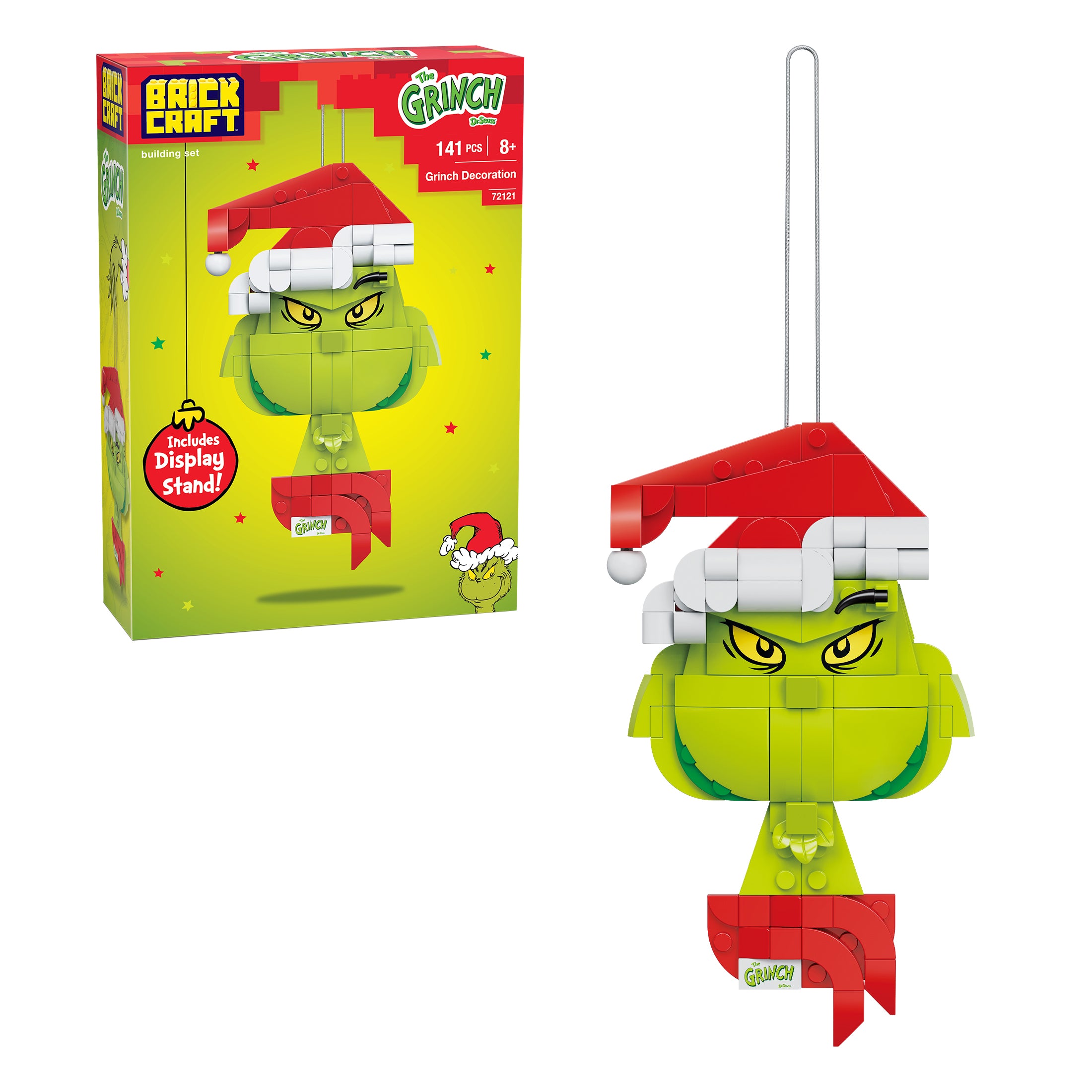 Brickcraft x The Grinch Decoration Brick Building Set – 141 Piece Kit