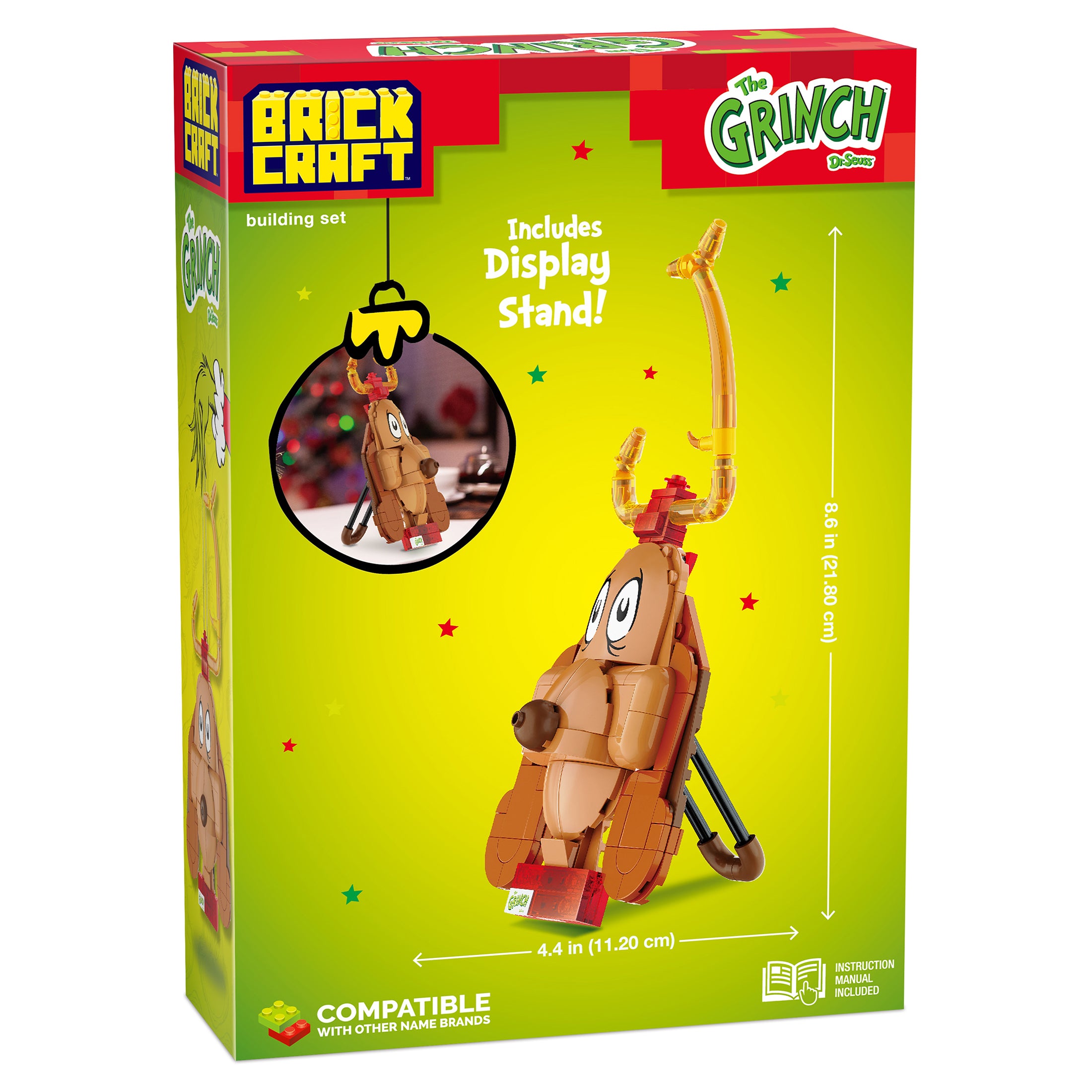 Brickcraft x The Grinch Max Decoration Brick Building Set – 135 Pieces