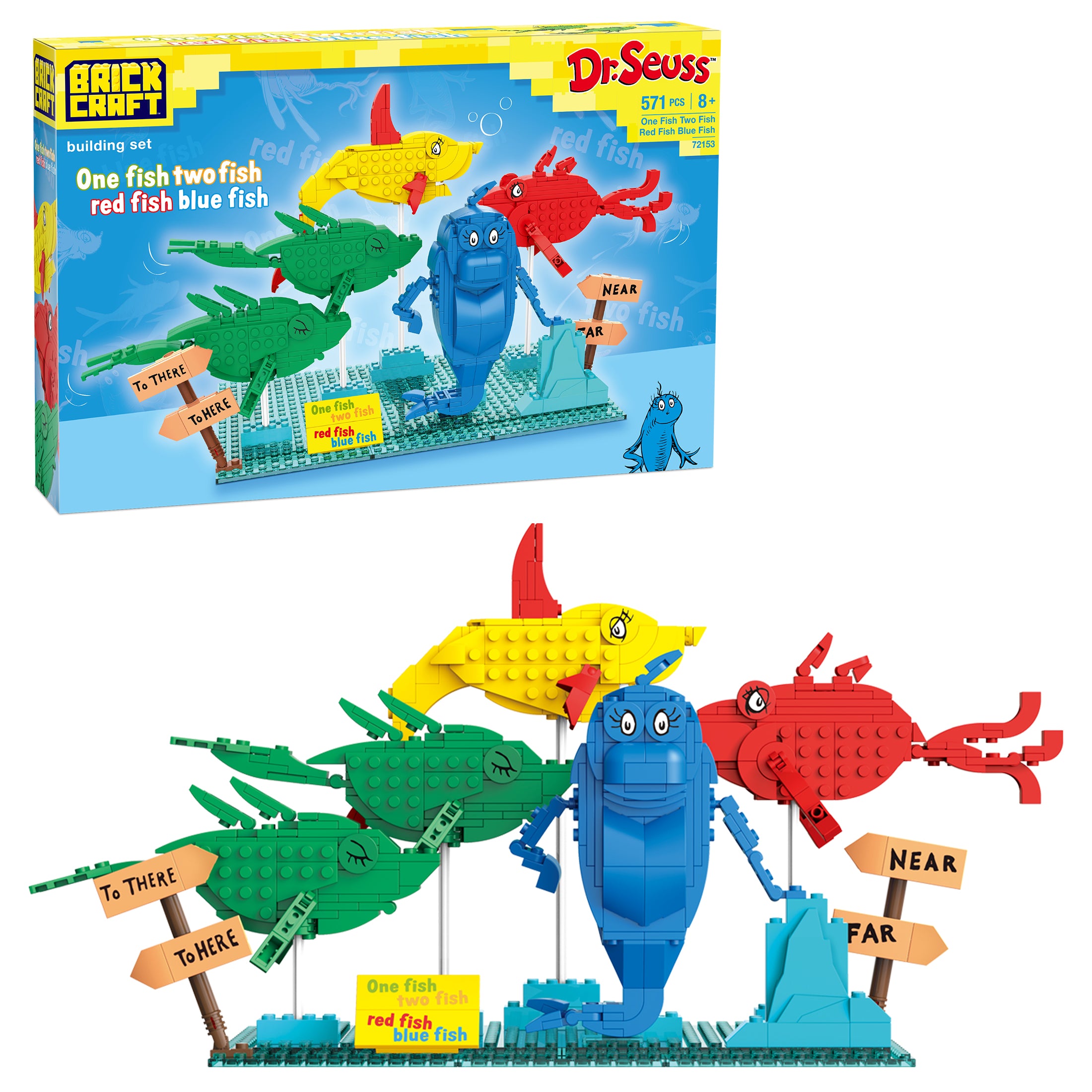 Brickcraft x Dr. Seuss One Fish Two Fish Brick Building Set