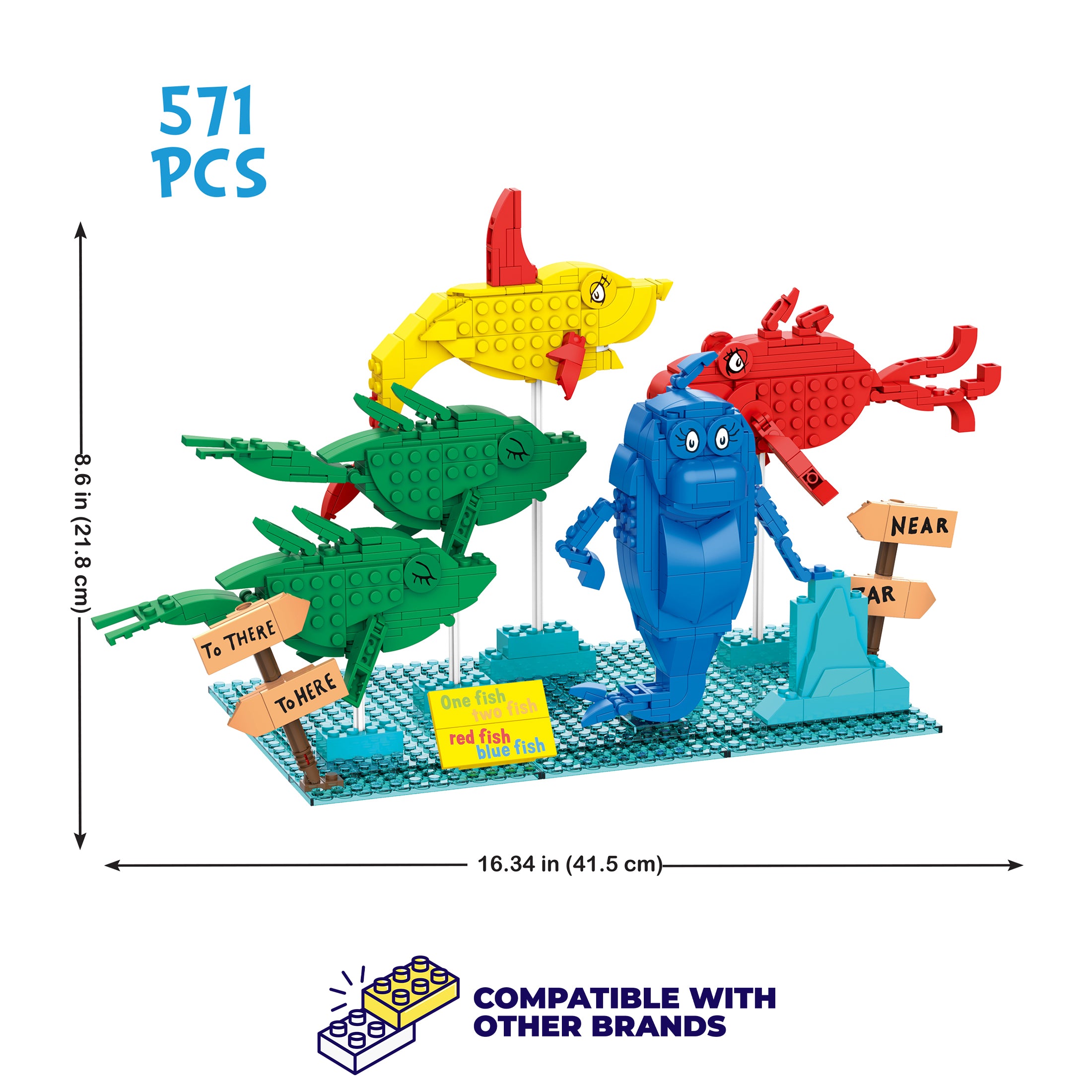 Brickcraft x Dr. Seuss One Fish Two Fish Brick Building Set