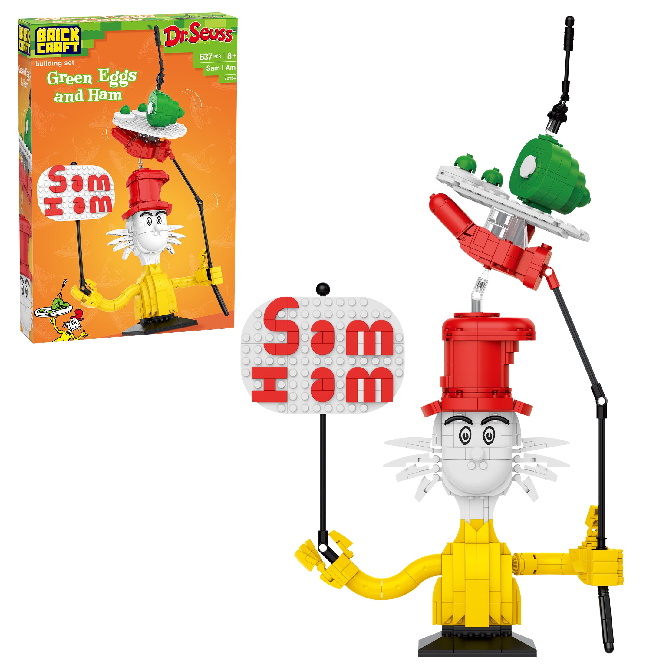 Brickcraft x Dr. Seuss Sam I Am Brick Building Set – 637 Piece Kit