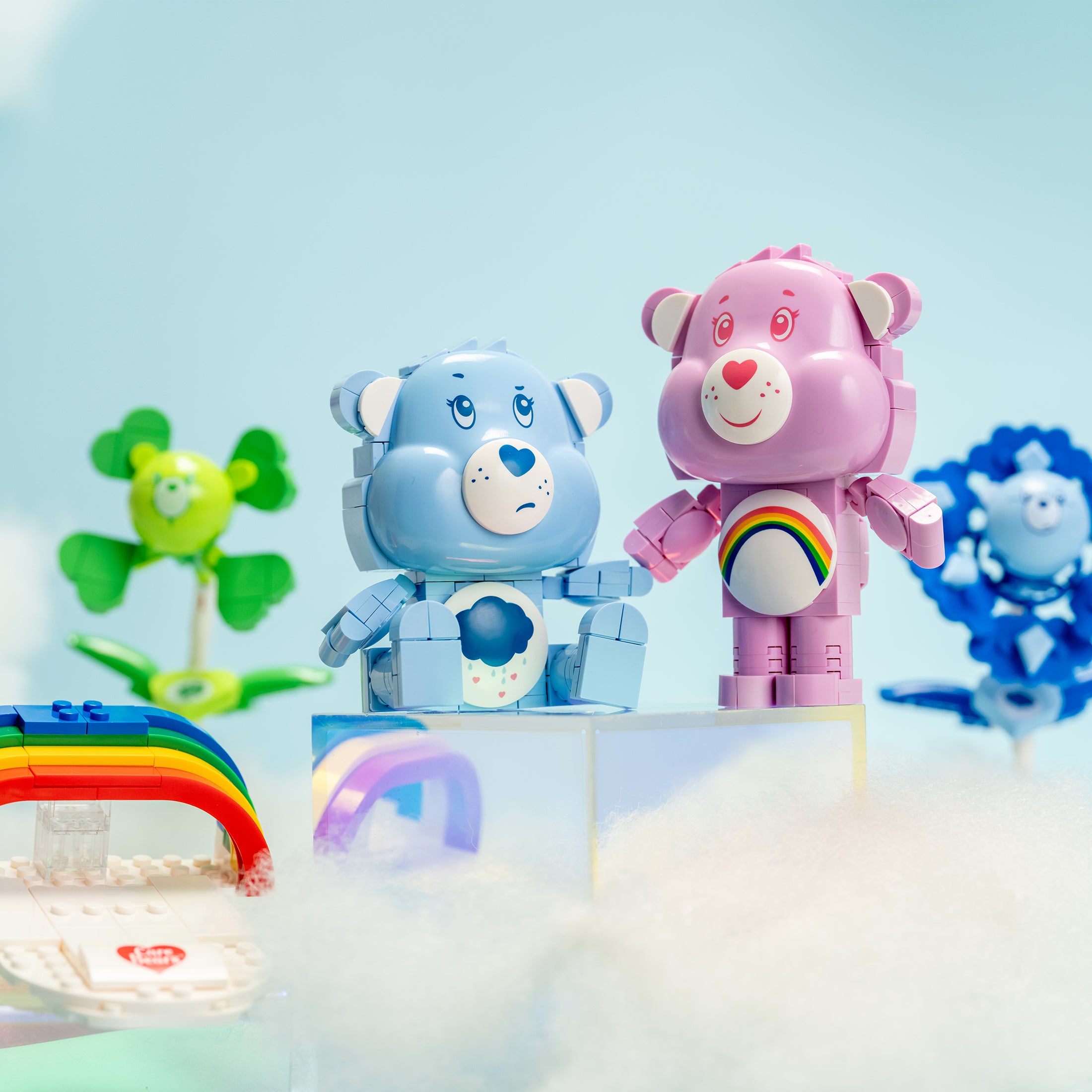 Brickcraft x Care Bears Cheer Bear & Grumpy Bear Brick Building Set