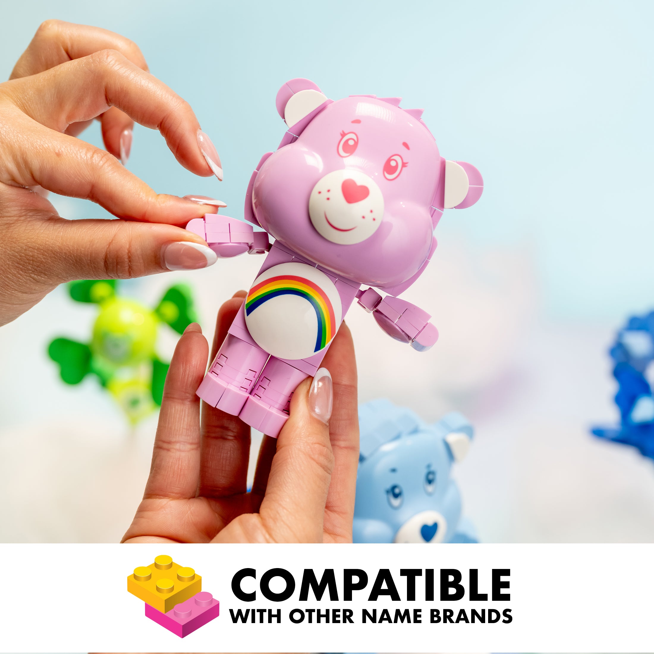 Brickcraft x Care Bears Cheer Bear & Grumpy Bear Brick Building Set