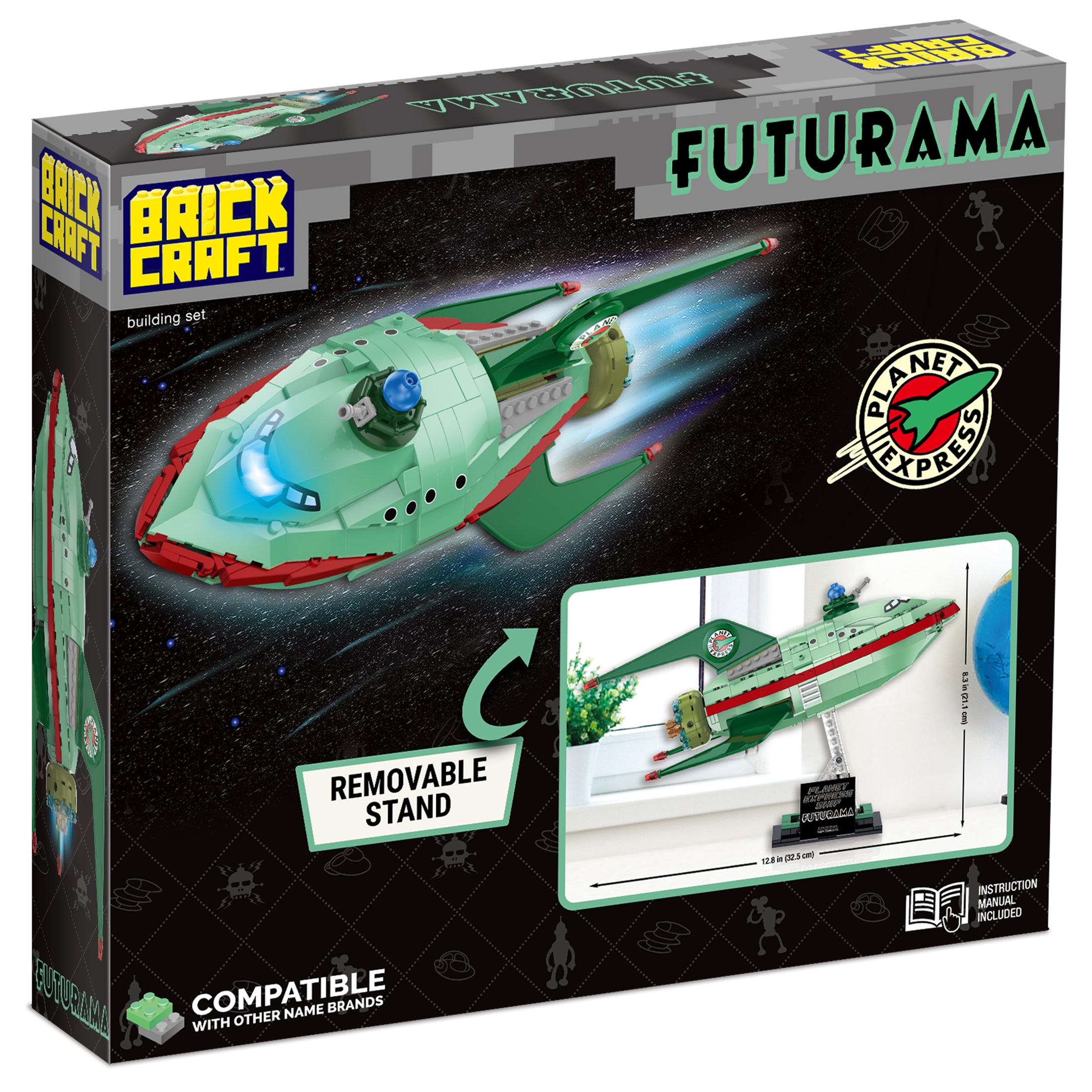 Brickcraft x Futurama Planet Express Ship Brick Building Set - 382 pcs