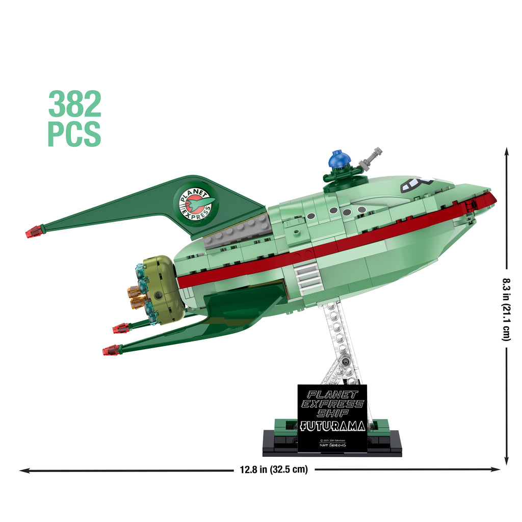 Planet Express Ship Color Code Brickcraft x Futurama Planet Express Ship Brick Building Set - 382 pcs