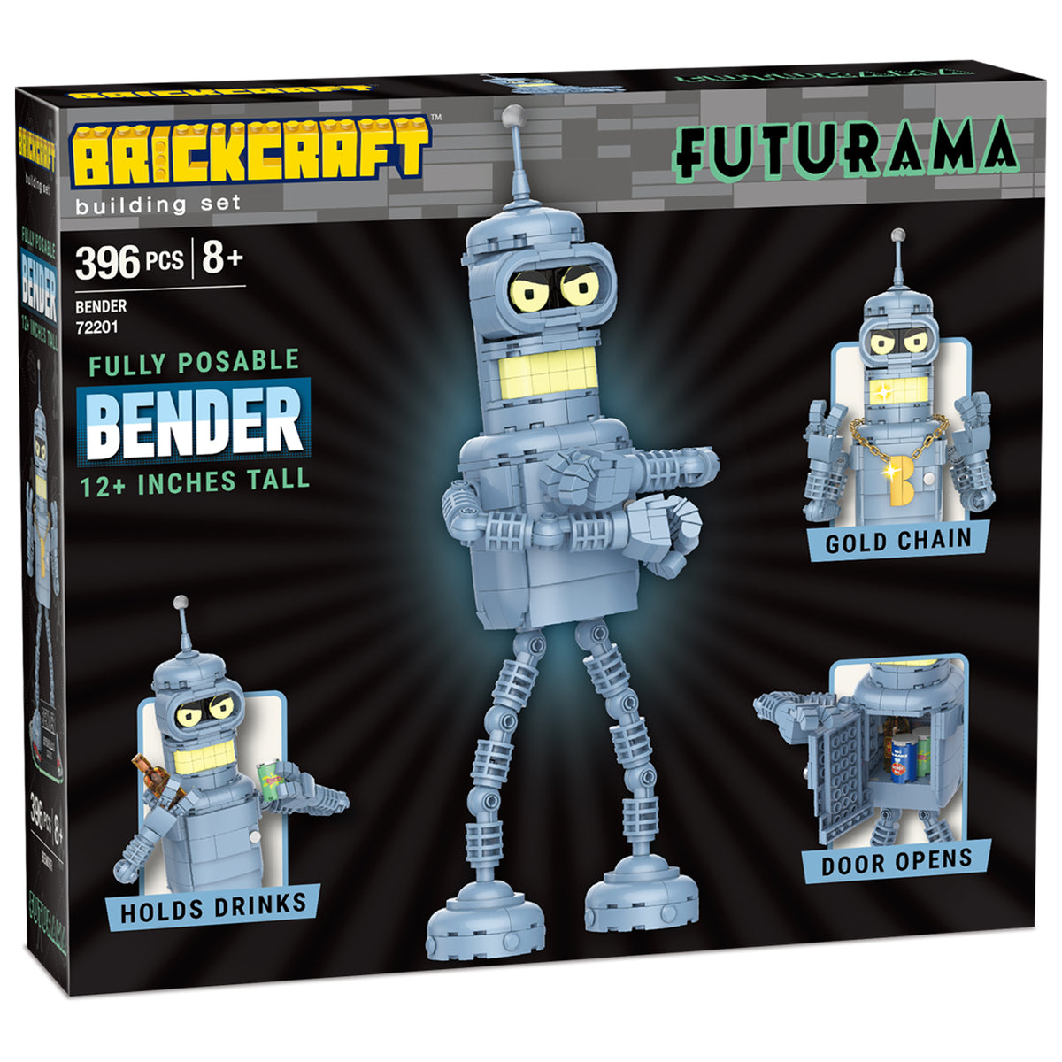 Brickcraft X Futurama Bender Brick Building Set 396 Piece Kit brickcraft-x-futurama-bender-brick-building-set-396-piece-kit