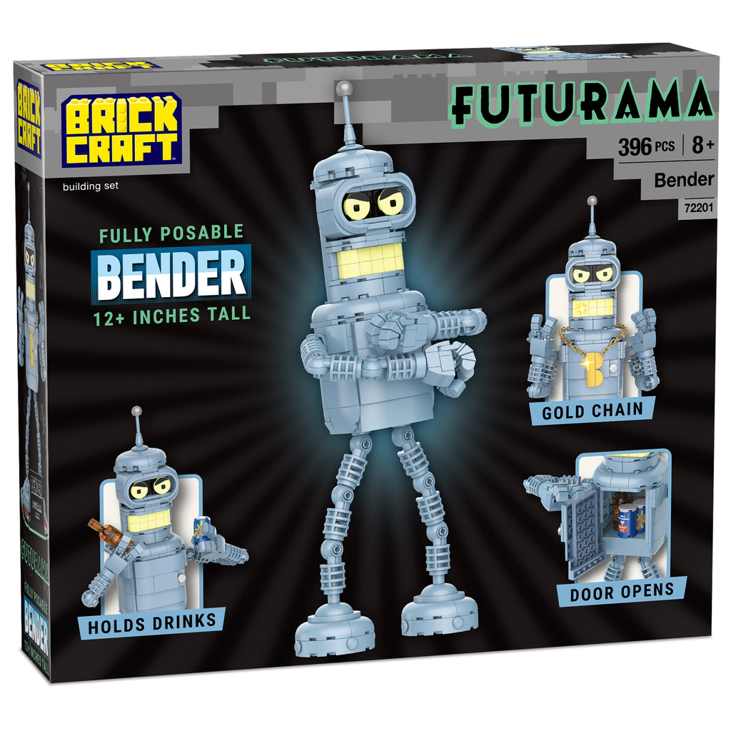 Brickcraft X Futurama Bender Brick Building Set 396 Piece Kit brickcraft-x-futurama-bender-brick-building-set-396-piece-kit