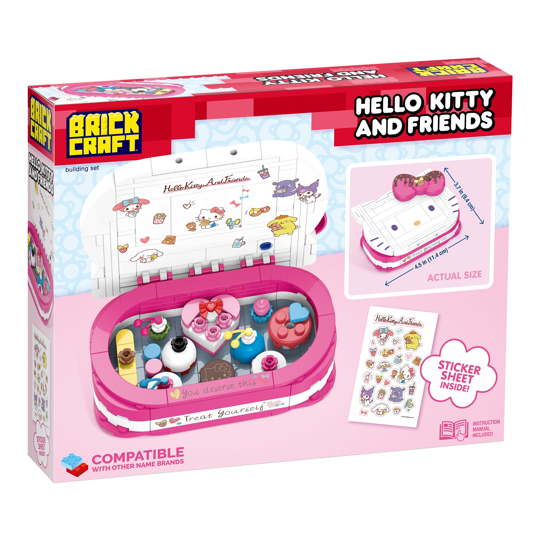 Brickcraft x Hello Kitty Dessert Box Brick Building Kit – 184 Pieces