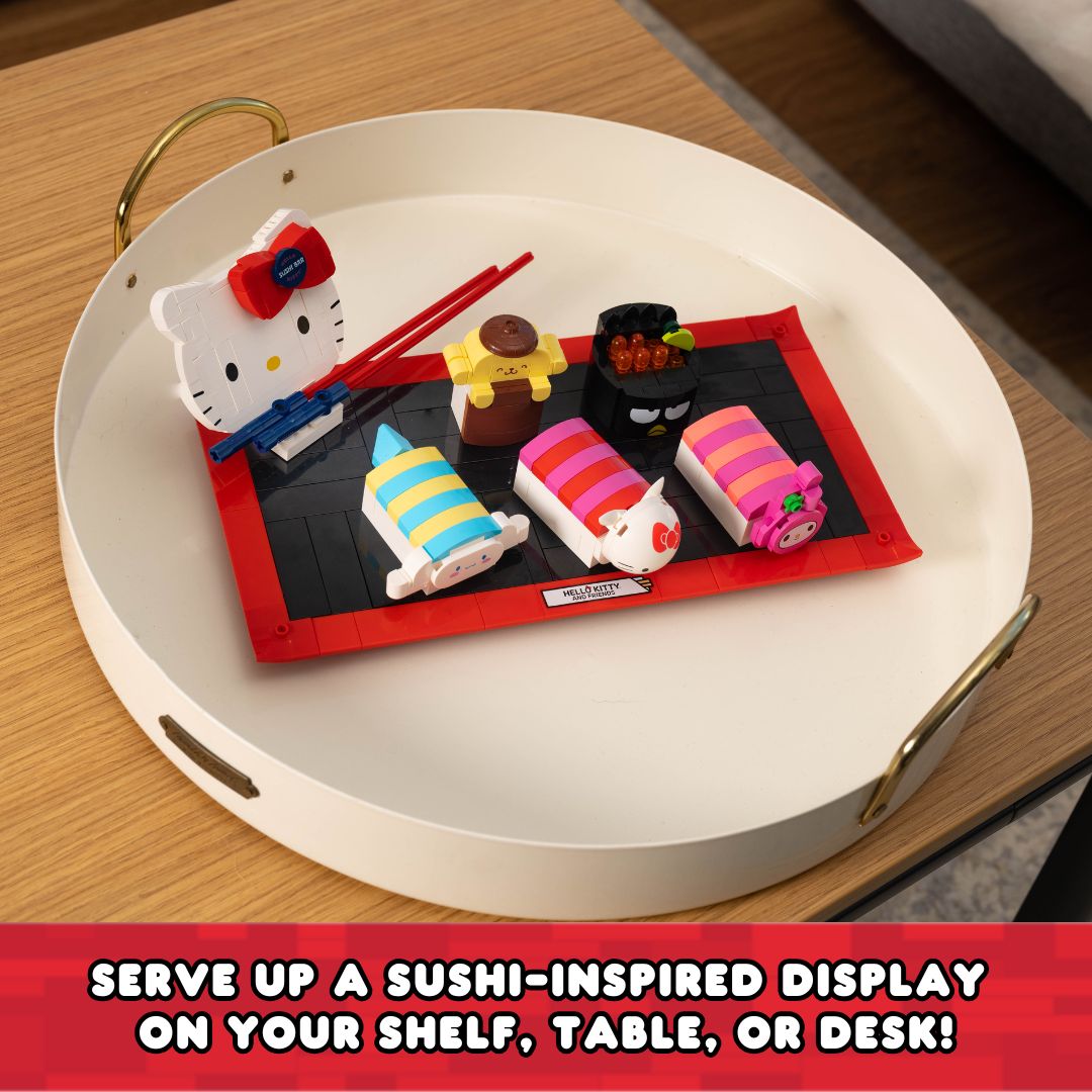 Brickcraft x Hello Kitty Sushi Bar Brick Building Set – 383 Pieces