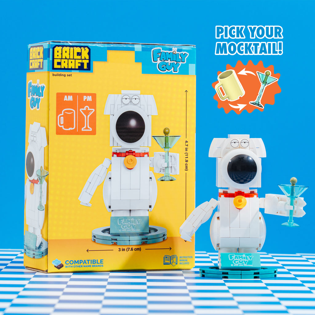 Brain Craft Kit Brickcraft x Family Guy Brian Griffin Building Kit - 158 Piece Set