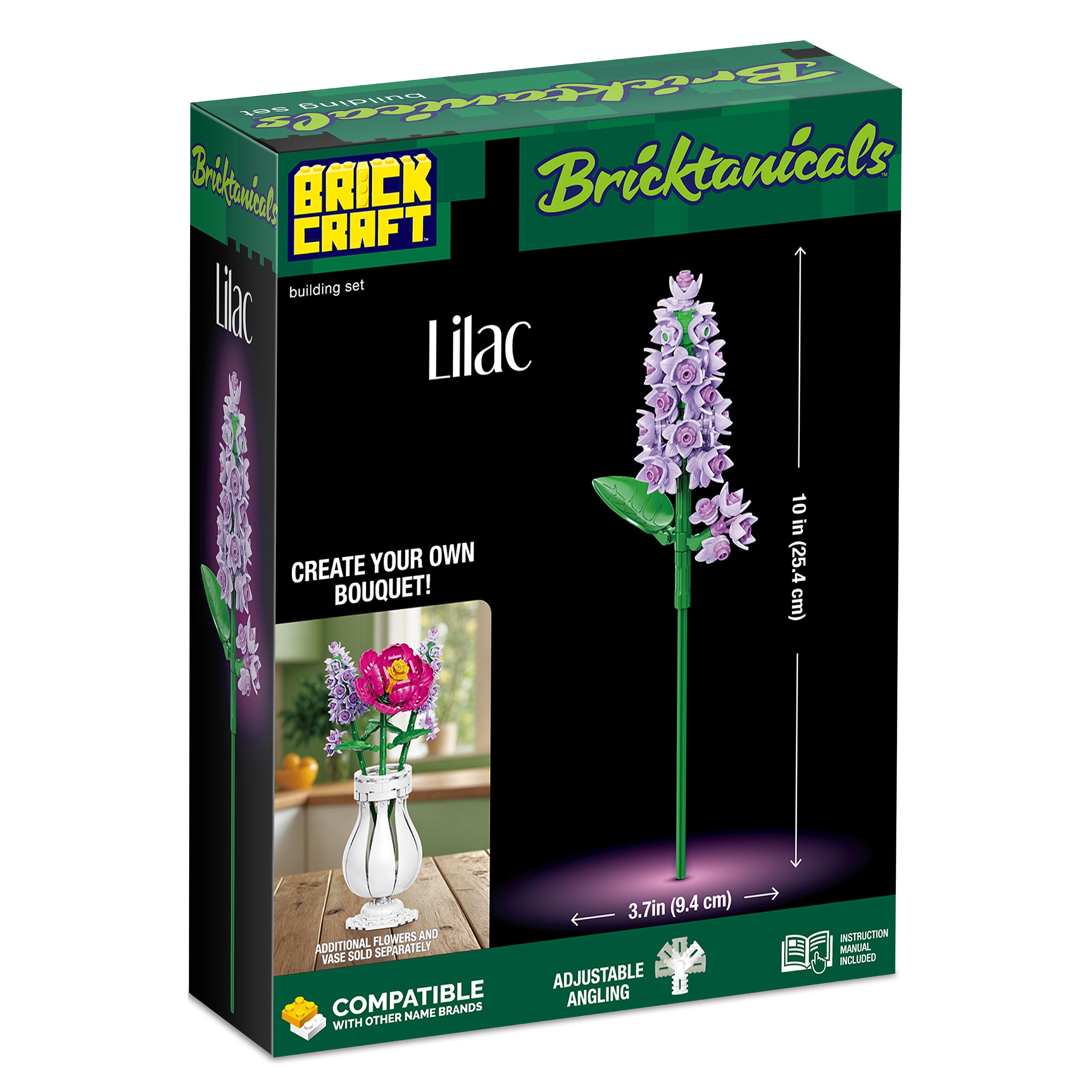 花材セット パープル Ｎｏ．603 Bricktanicals Lilac Brick Building Kit – 104-Piece Set – Brickcraft