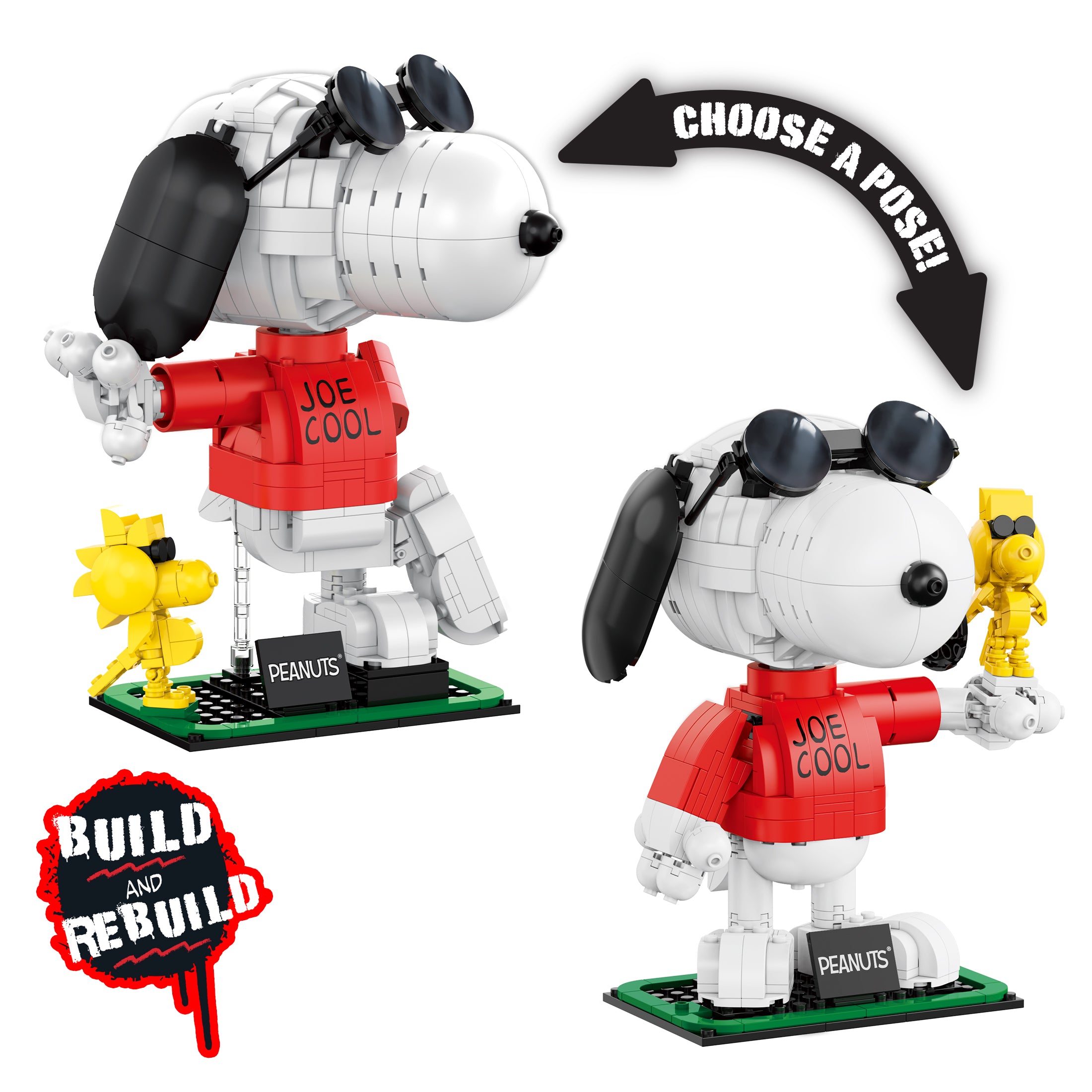 Brickcraft x Peanuts Joe Cool Brick Building Kit – 643 Pieces