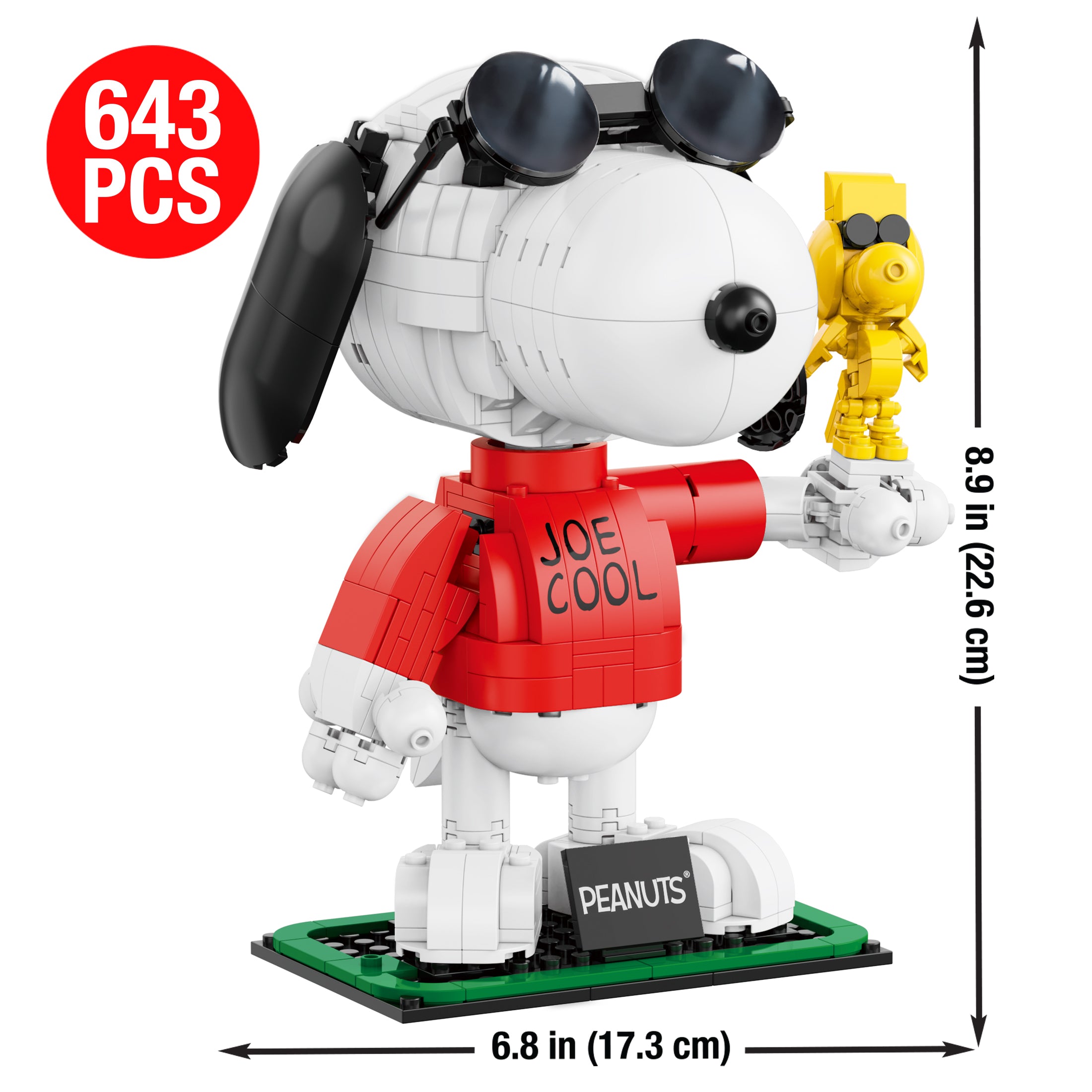 Brickcraft x Peanuts Joe Cool Brick Building Kit – 643 Pieces