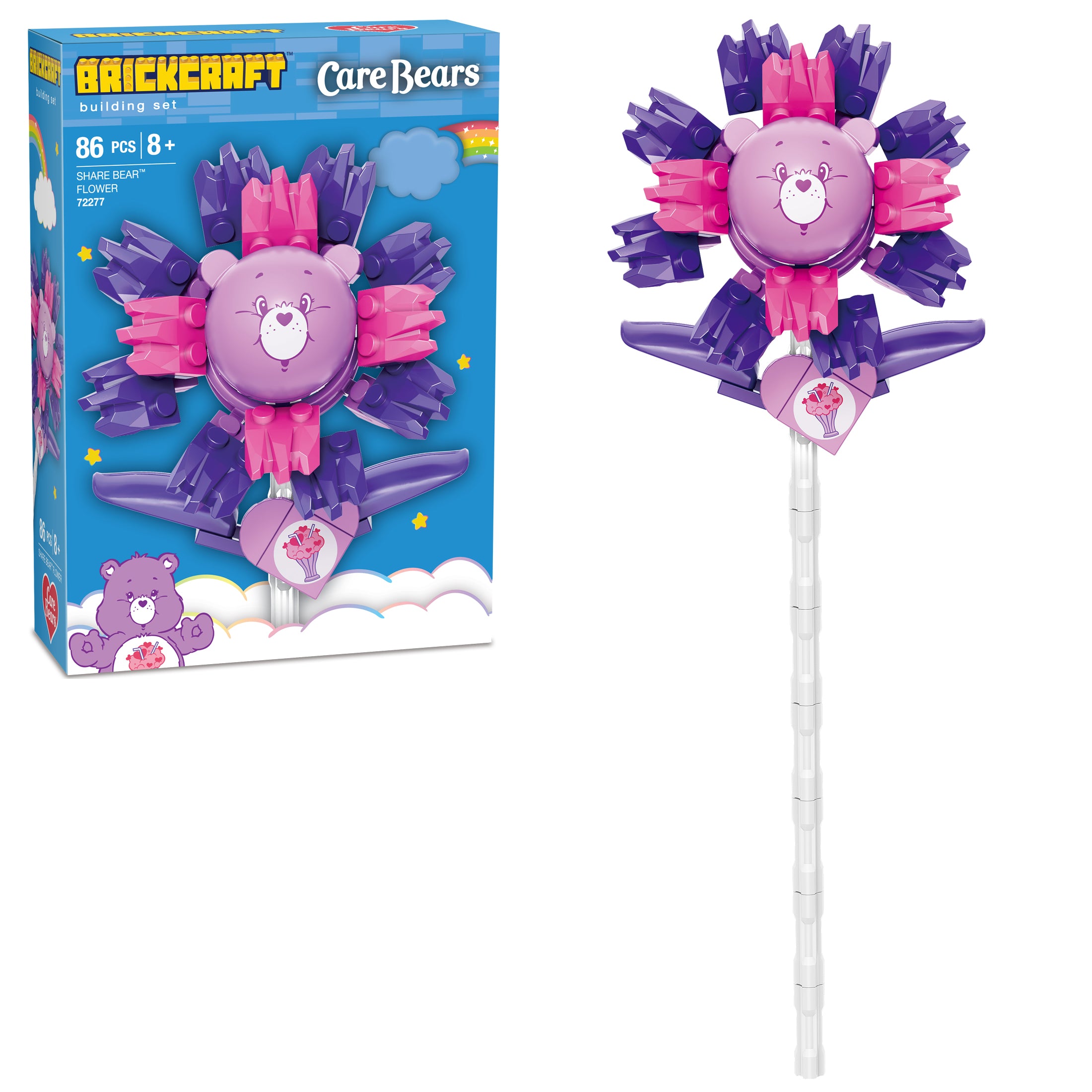 Brickcraft x Care Bears Share Bear Flower Brick Building Kit – 84