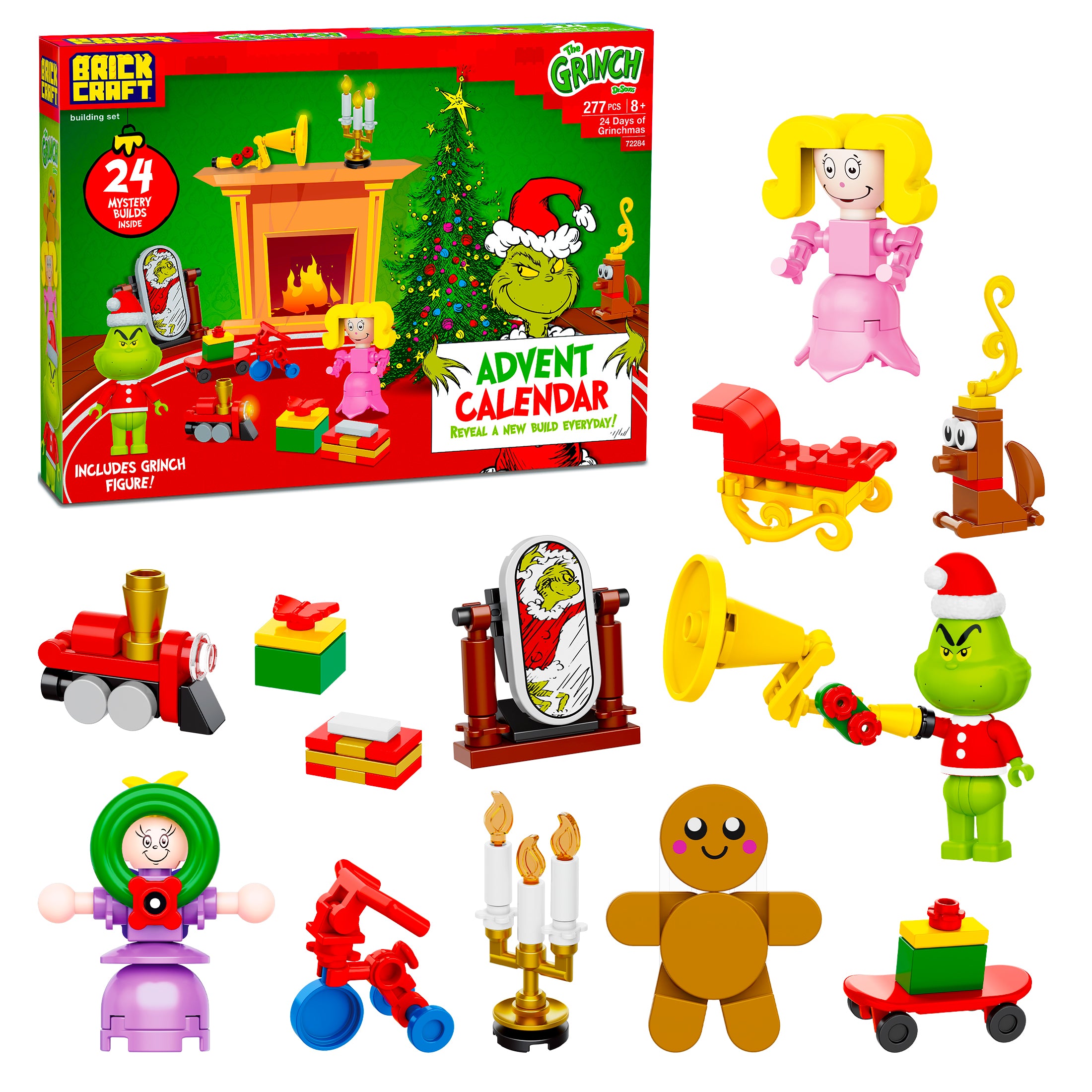 Brickcraft x The Grinch Advent Calendar Brick Building Kit – 277pcs