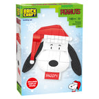 Brick Craft Peanuts Snoopy building set packaging with Christmas hat