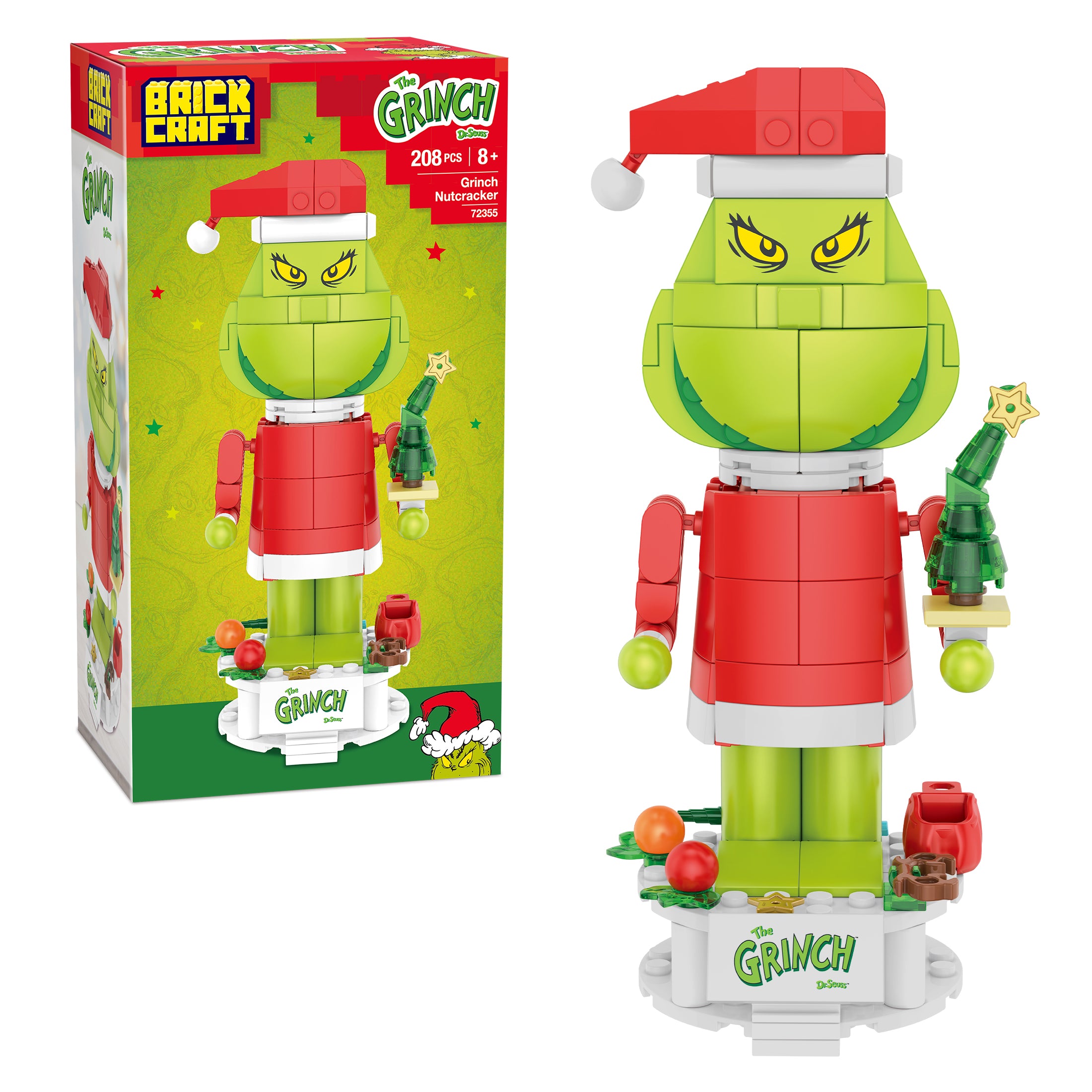Brickcraft x The Grinch Nutcracker Building Kit – 208 Pieces