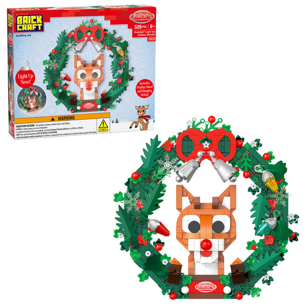 Rudolph Light Up Holiday Wreath