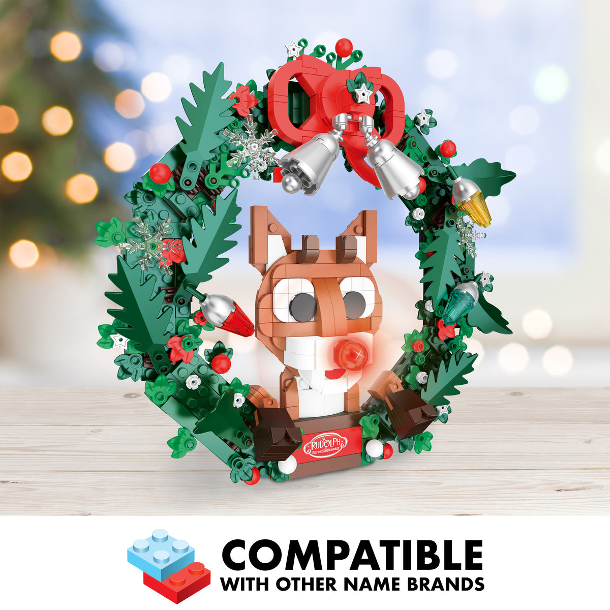 Rudolph Light Up Holiday Wreath