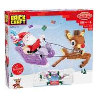 Brick Craft building set packaging featuring Santa Claus and Rudolph the Reindeer.
