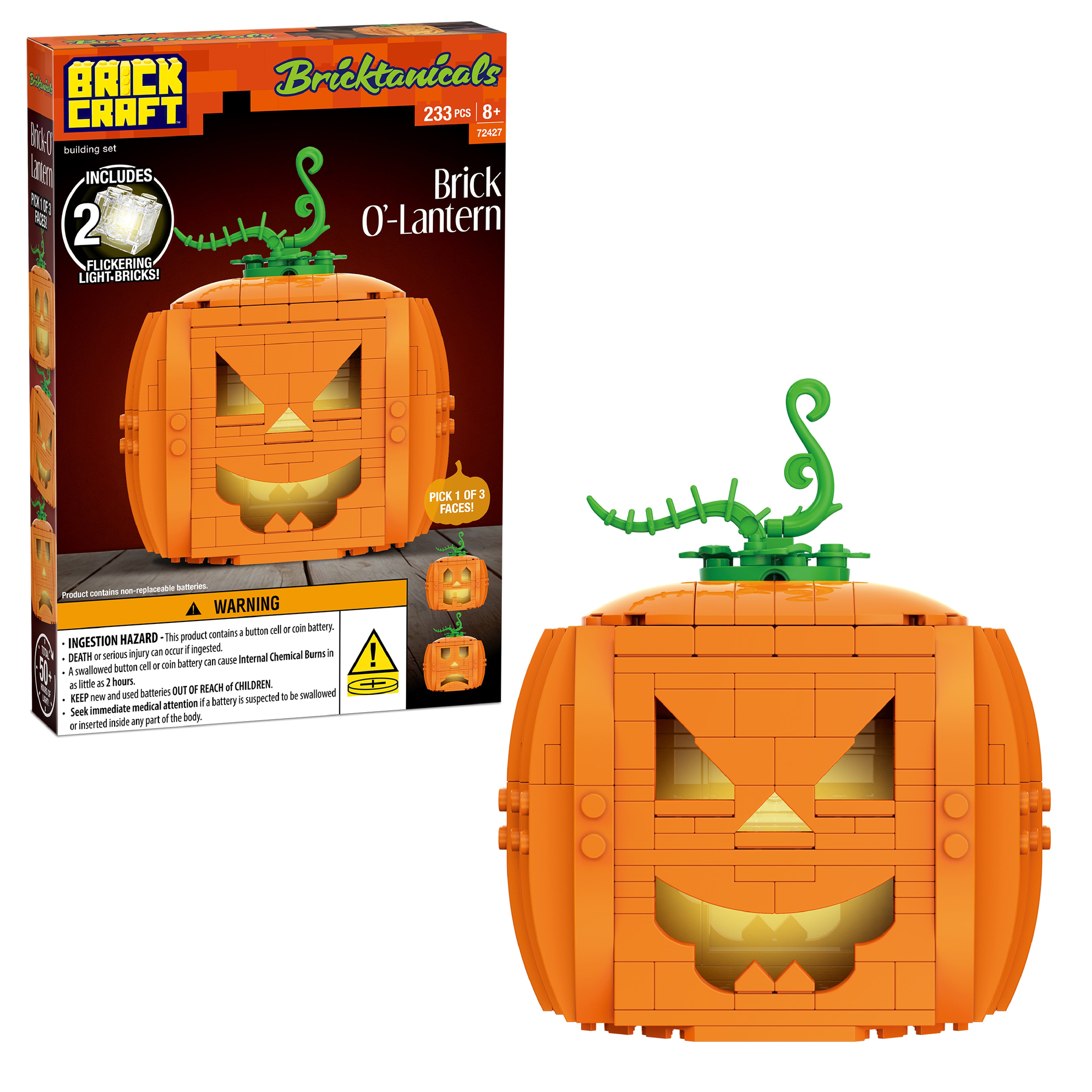 Brick-O'-Lantern Building Kit – 233-Piece Set – Brickcraft