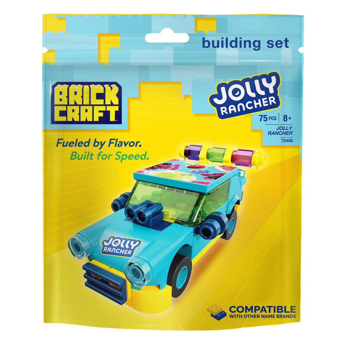 Brickcraft x Jolly Rancher Racer Brick Building Kit – 75 Pieces