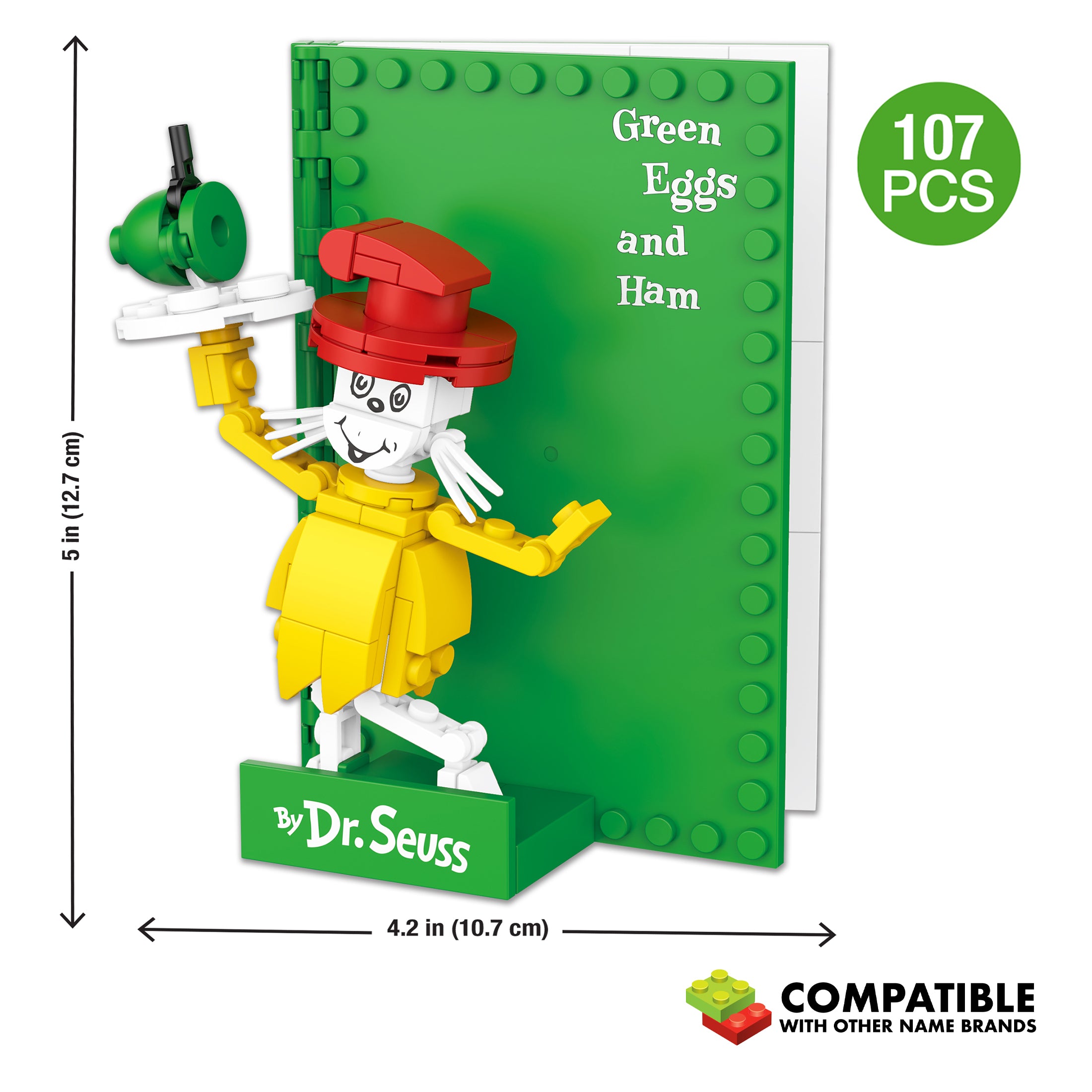Brickcraft x Dr. Seuss Green Eggs and Ham Book Brick Building Set