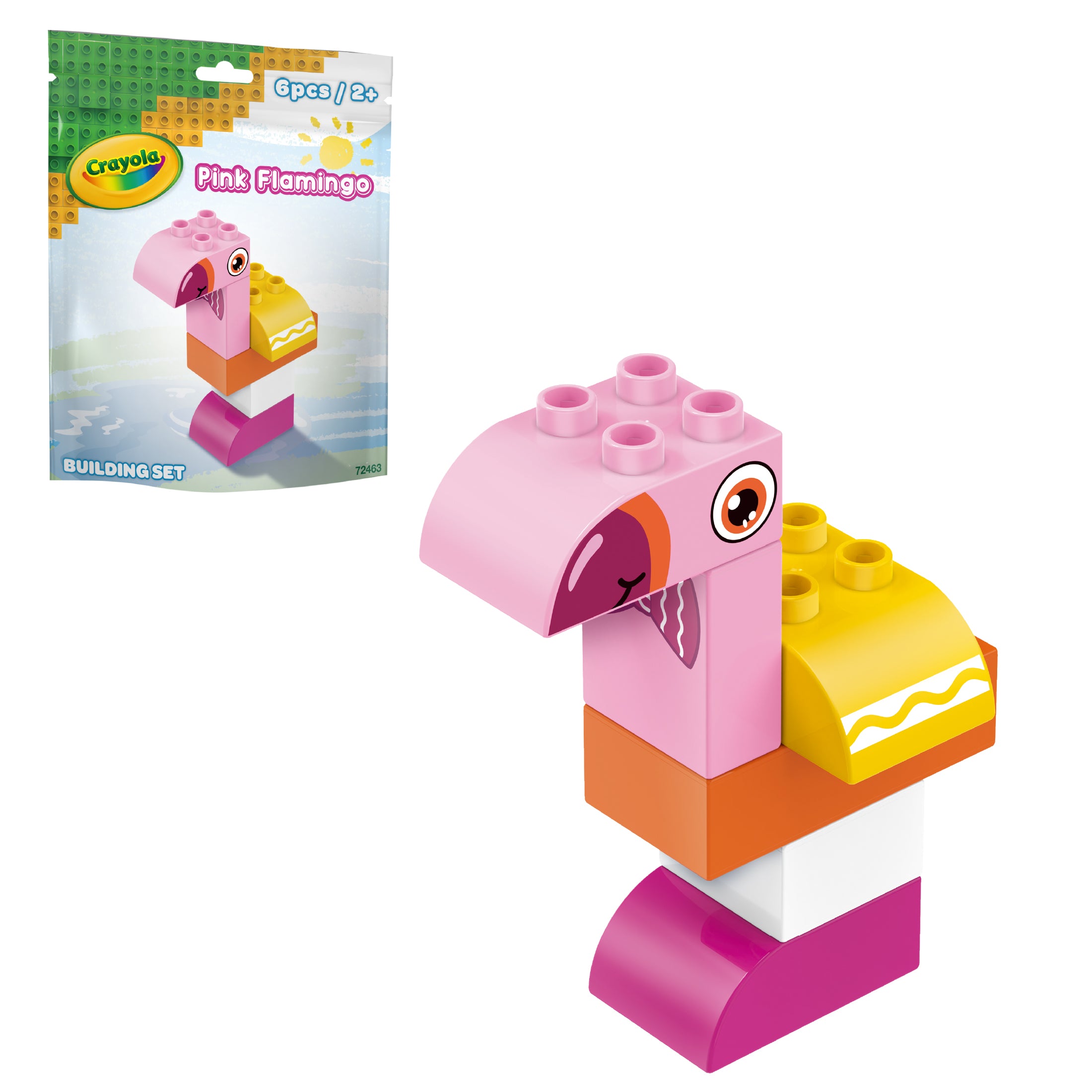 Brickcraft Crayola Pink Flamingo Toddler Building Kit