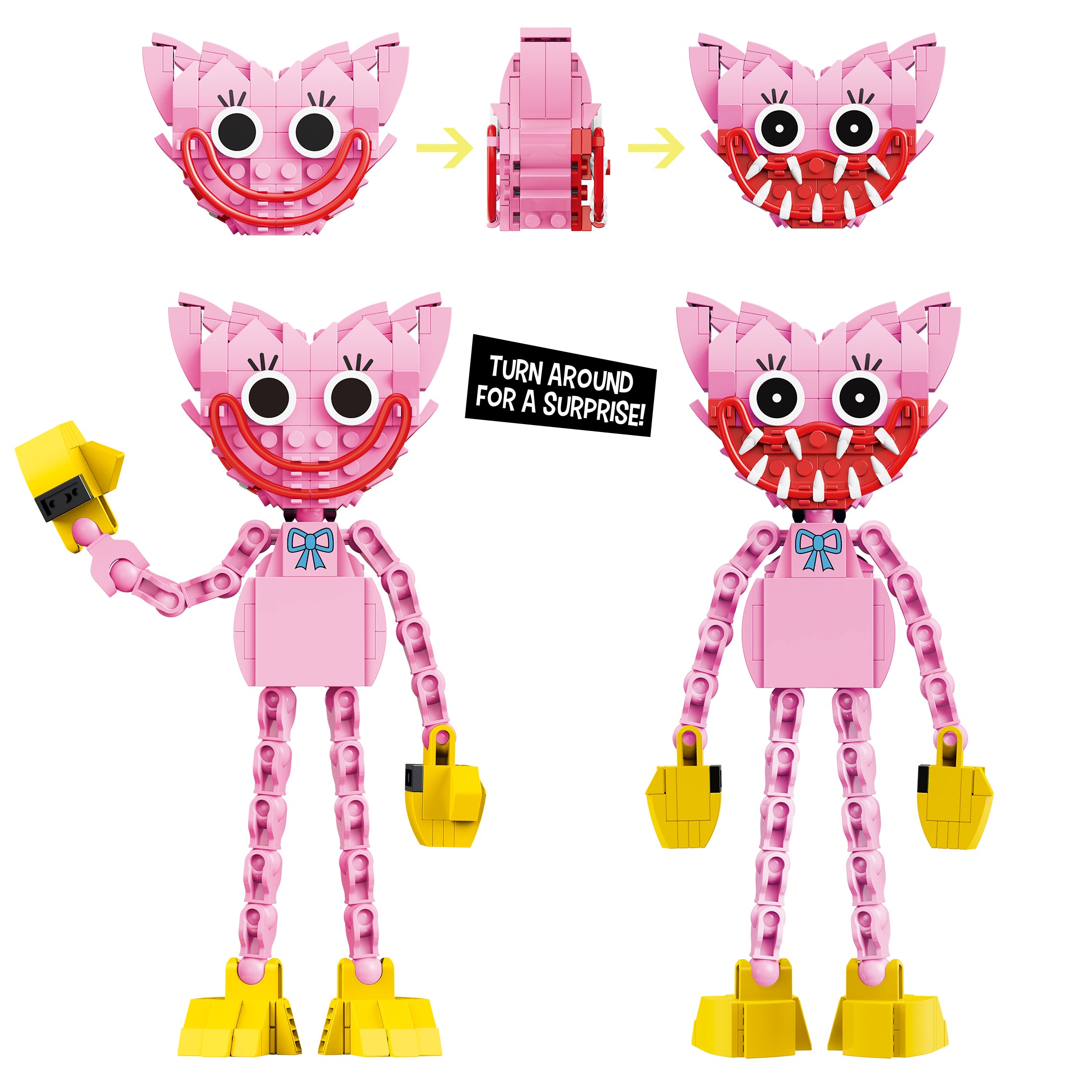 Brickcraft x Poppy Playtime Kissy Missy Building Kit (240-pc Set)