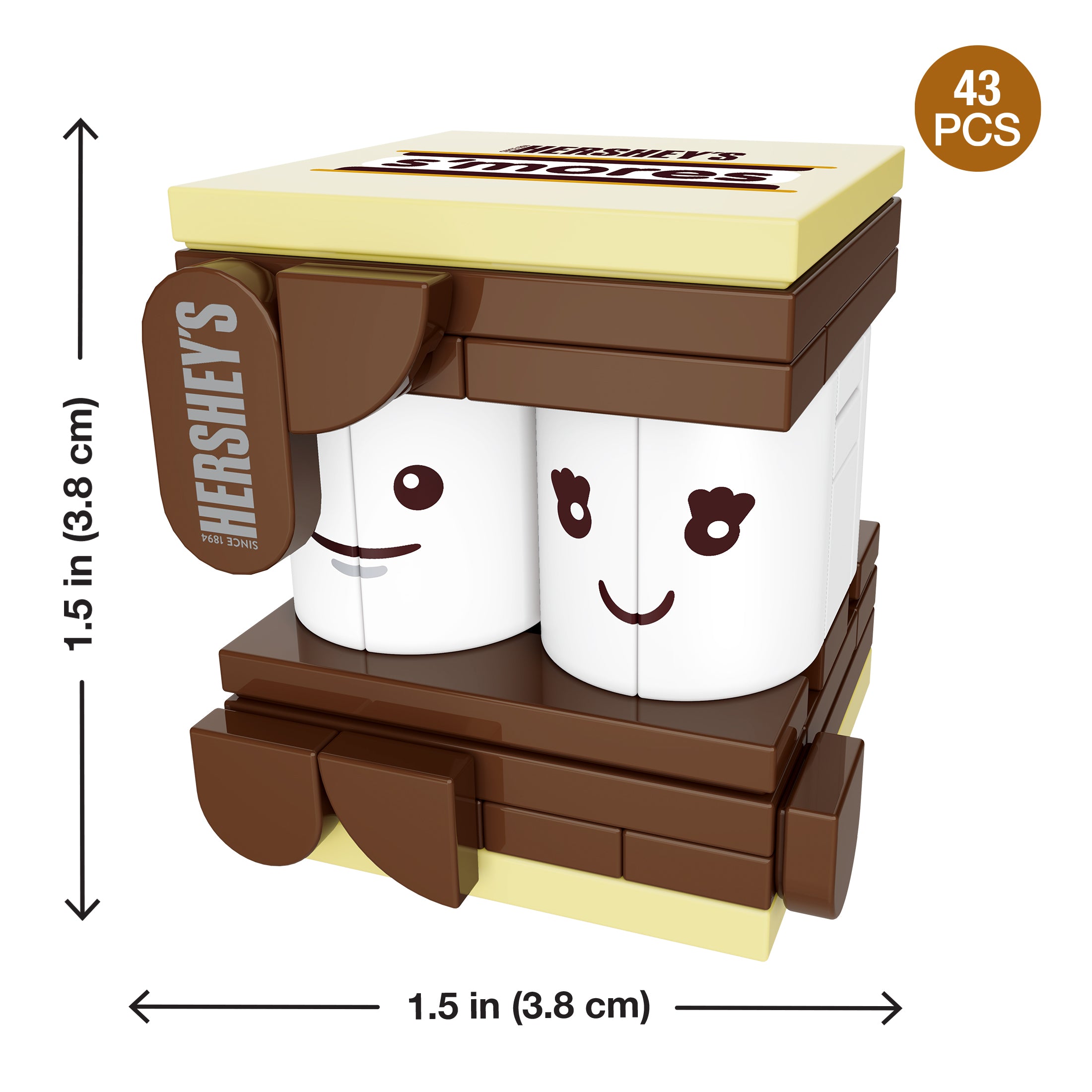 Brickcraft x HERSHEY'S S'mores Brick Building Kit – 43 Piece Set