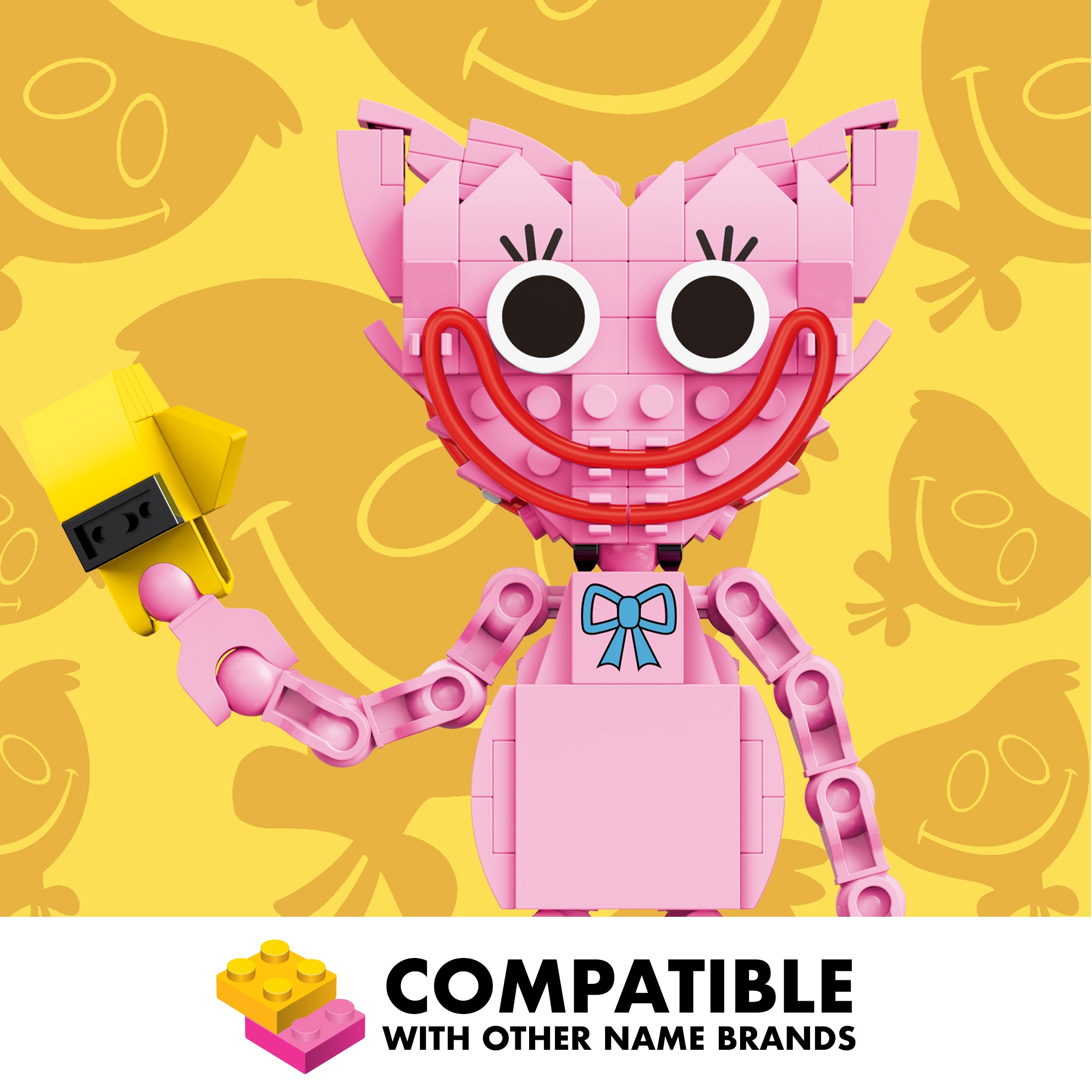 Brickcraft x Poppy Playtime Kissy Missy Building Kit (240-pc Set)