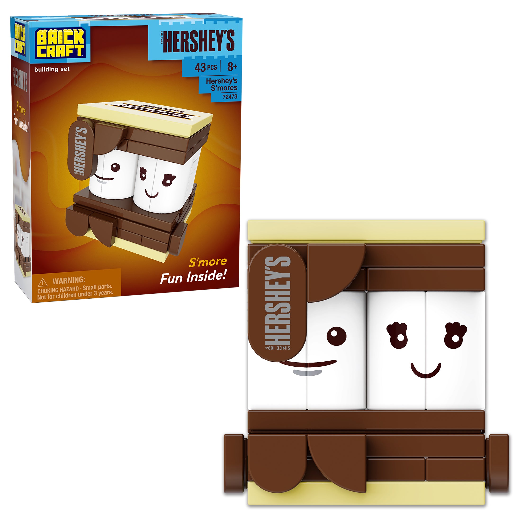 Brickcraft x HERSHEY'S S'mores Brick Building Kit – 43 Piece Set