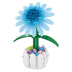 Blue Sunflower in Picket Fence Pot