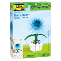 Blue Sunflower in Picket Fence Pot