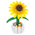 Yellow Sunflower in Picket Fence Pot
