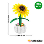 Yellow Sunflower in Picket Fence Pot