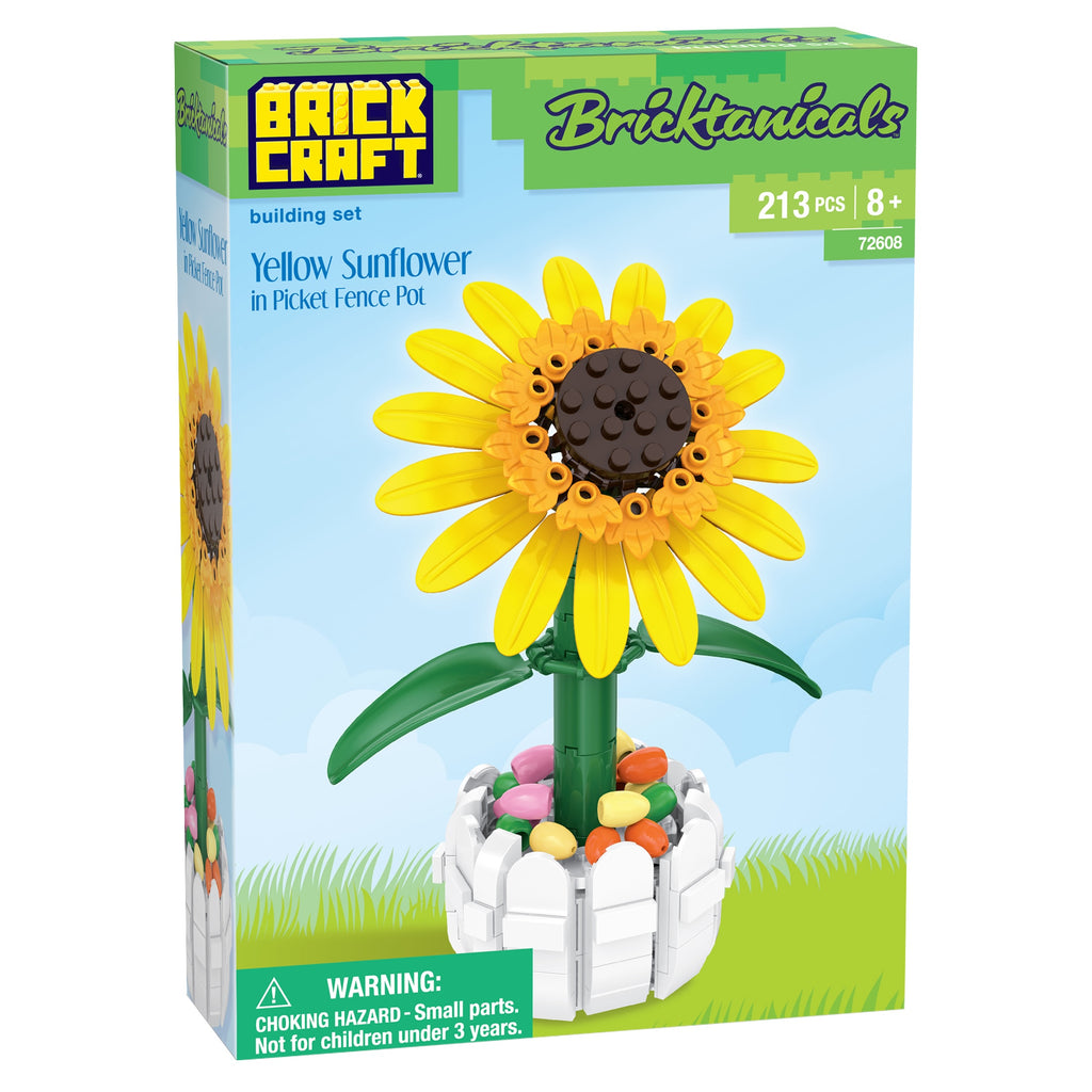 Yellow Sunflower in Picket Fence Pot