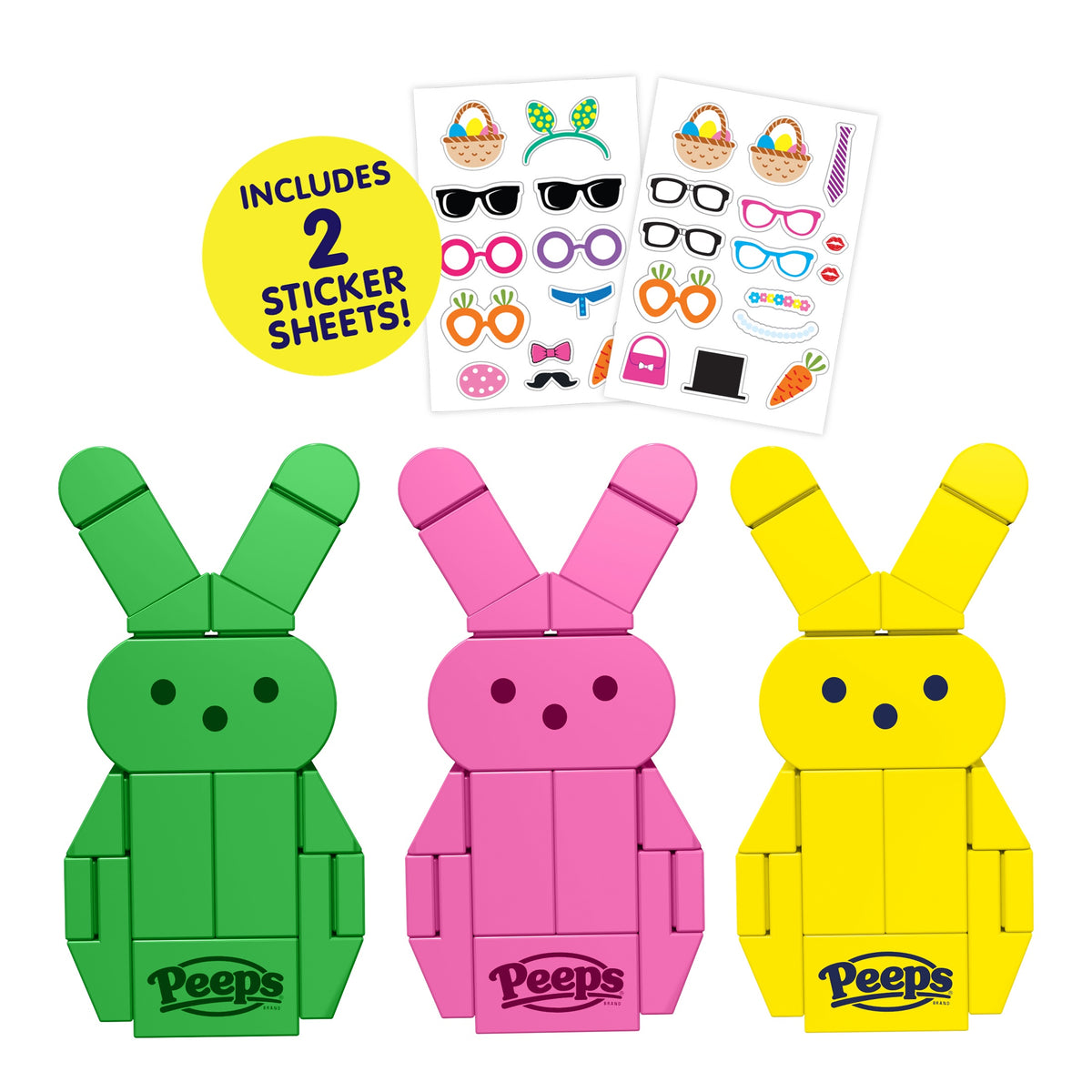 Peeps Green, Pink, and Yellow Bunny